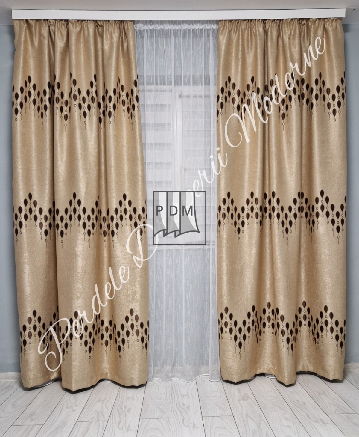 poze Draperie Blackout, bej/maro
