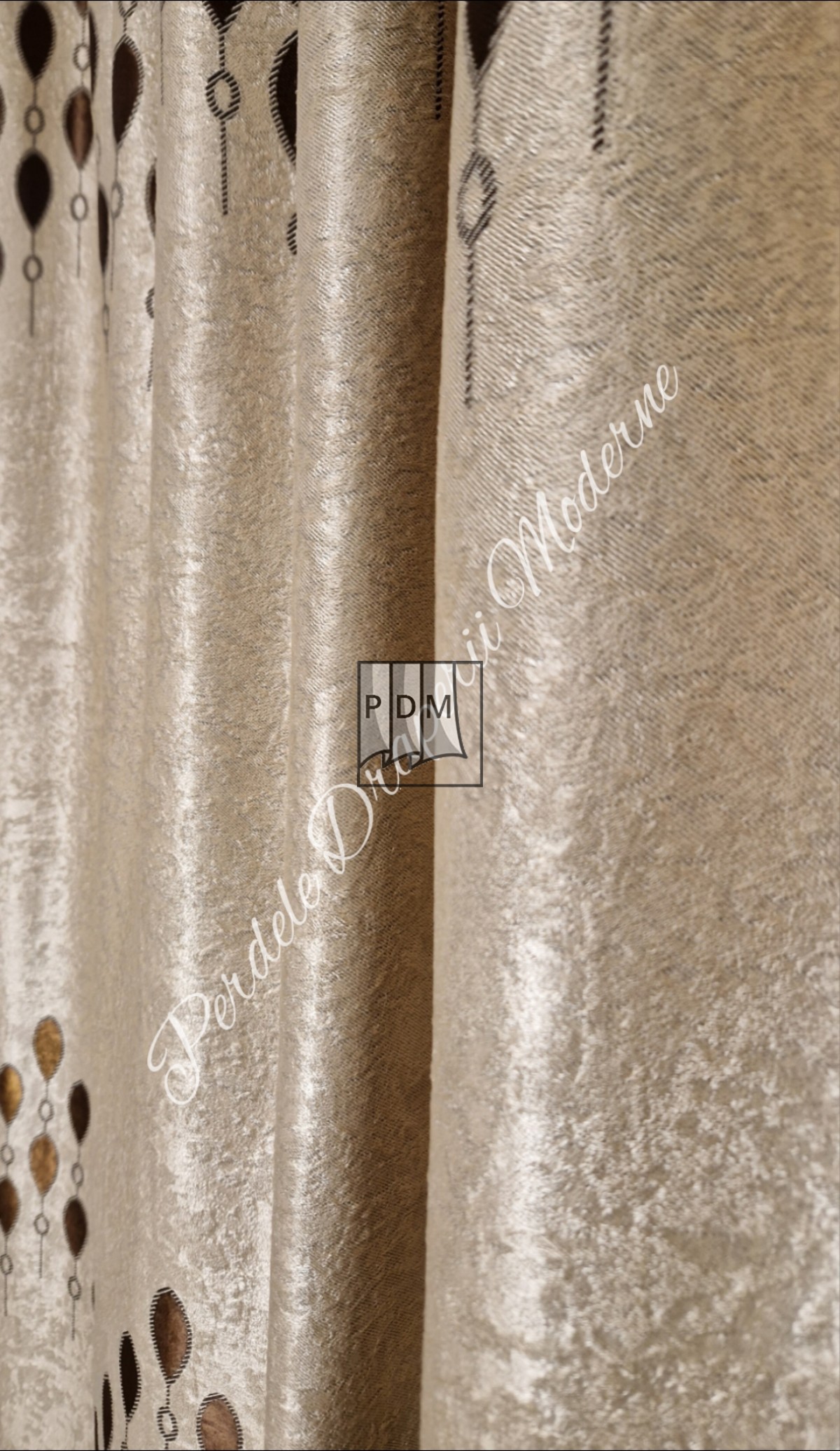 Draperie Blackout, bej/maro imagine 4