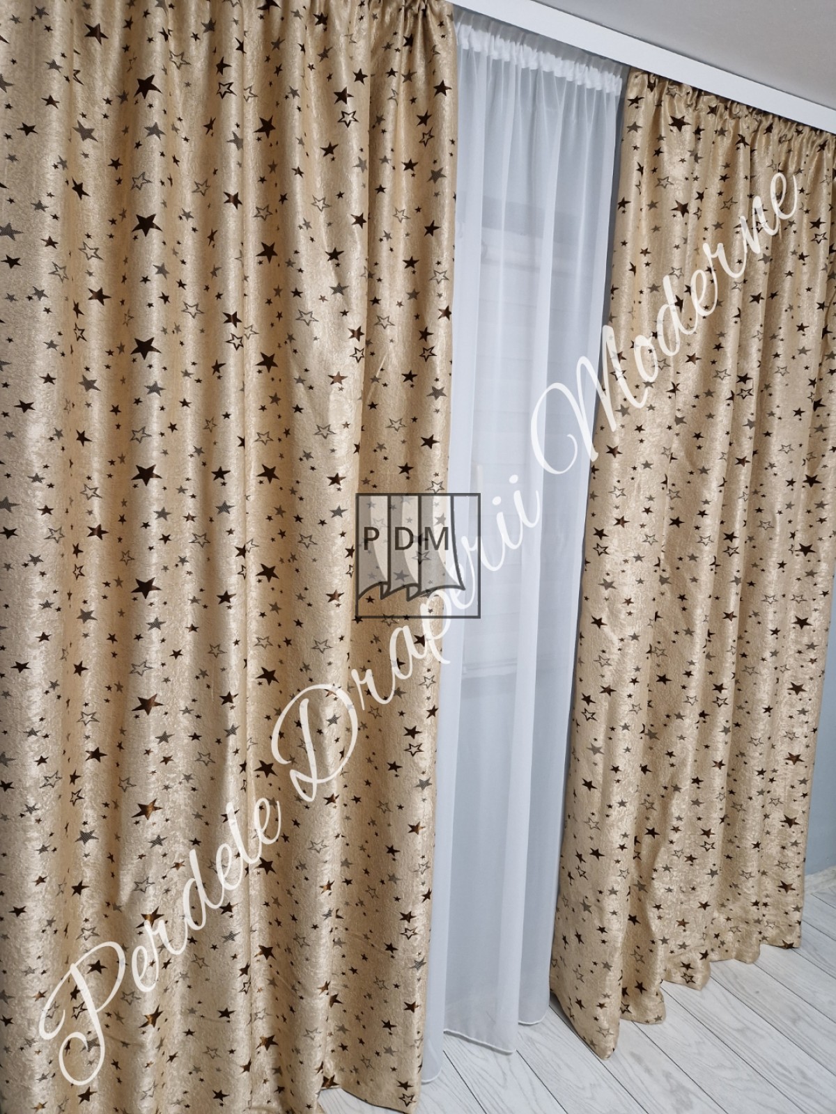 Draperie Blackout, crem/maro imagine 3     