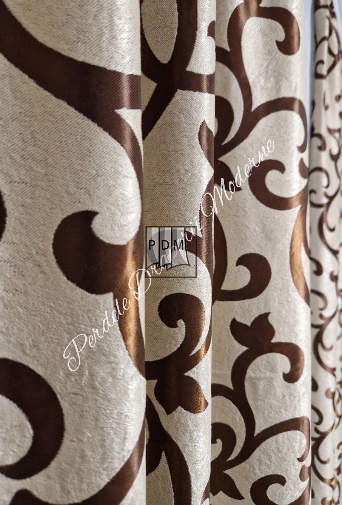Draperie Blackout, crem/maro imagine 4