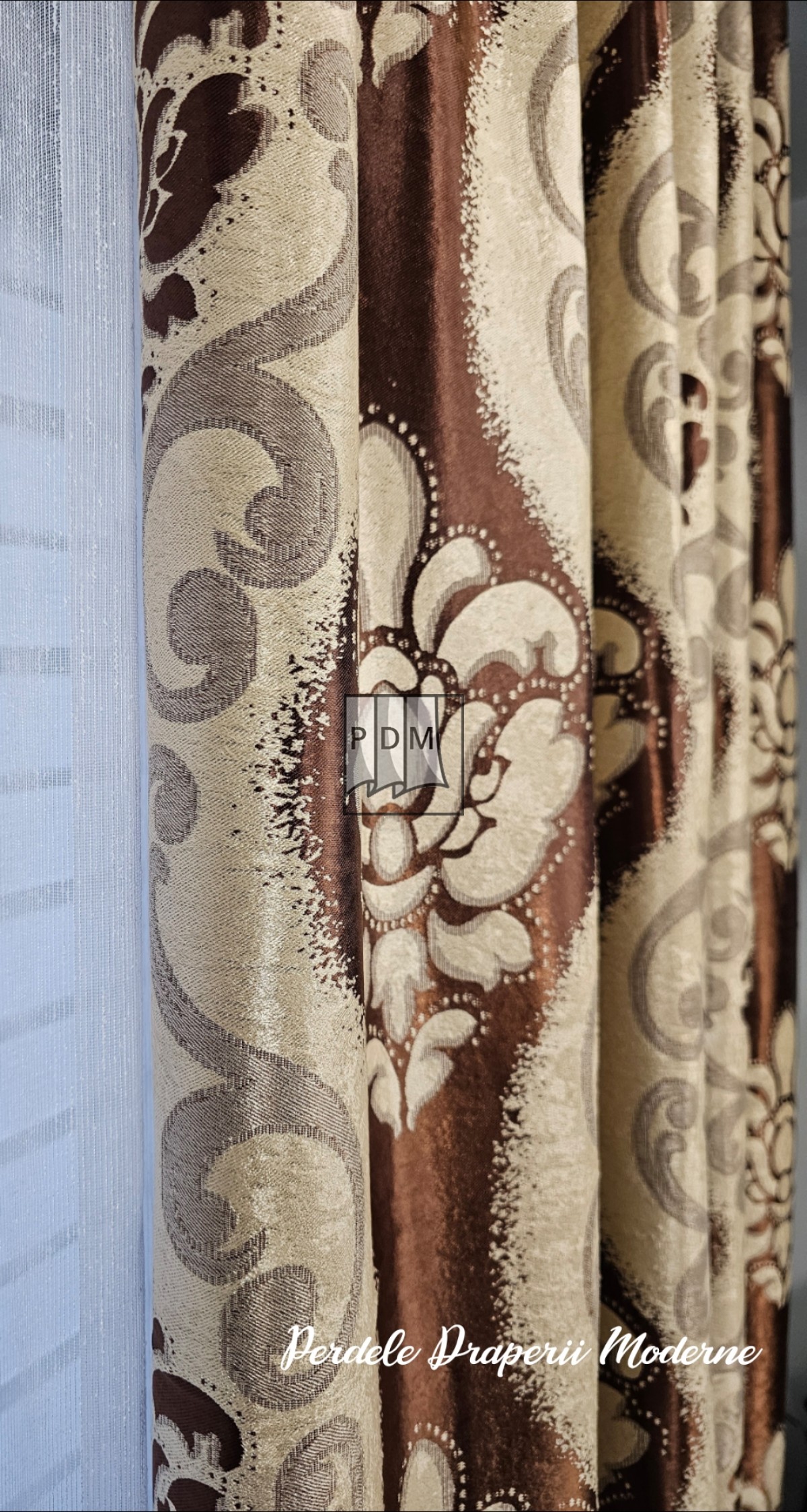 Draperie Blackout, crem/maro imagine 4
