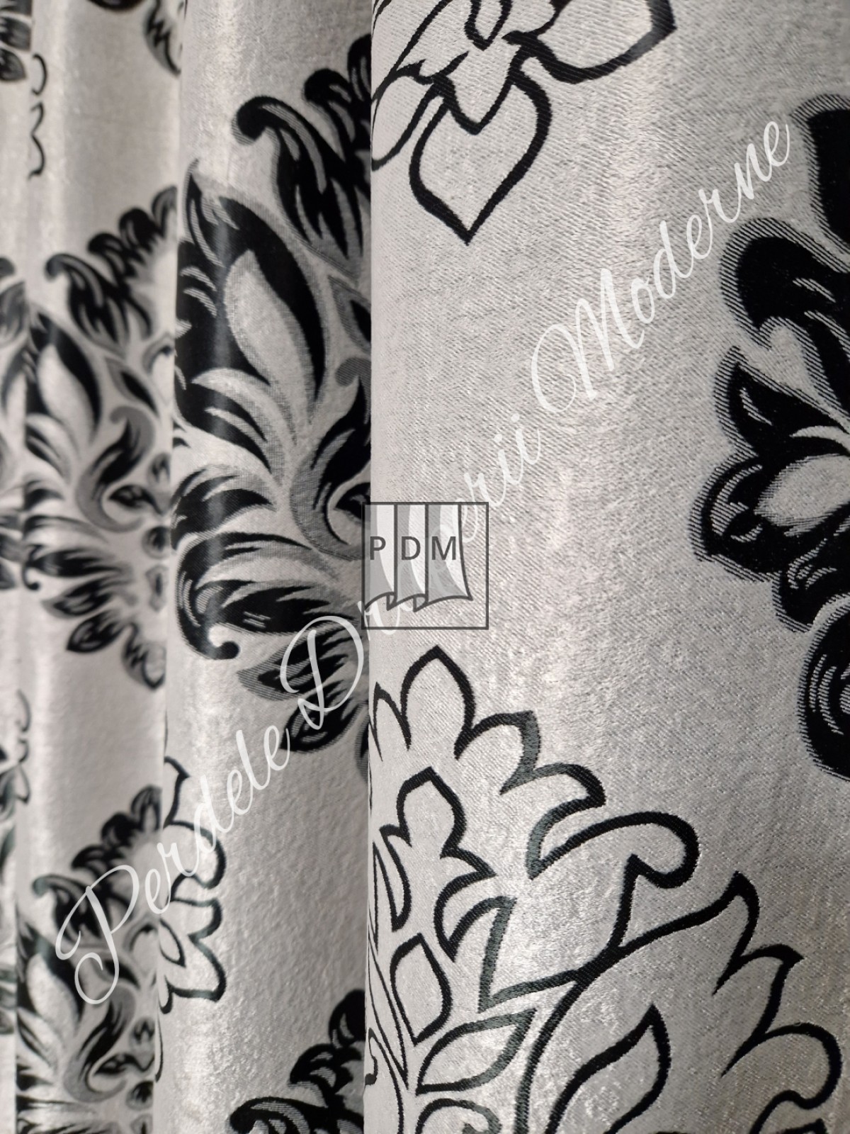 Draperie Blackout, gri/negru imagine 4