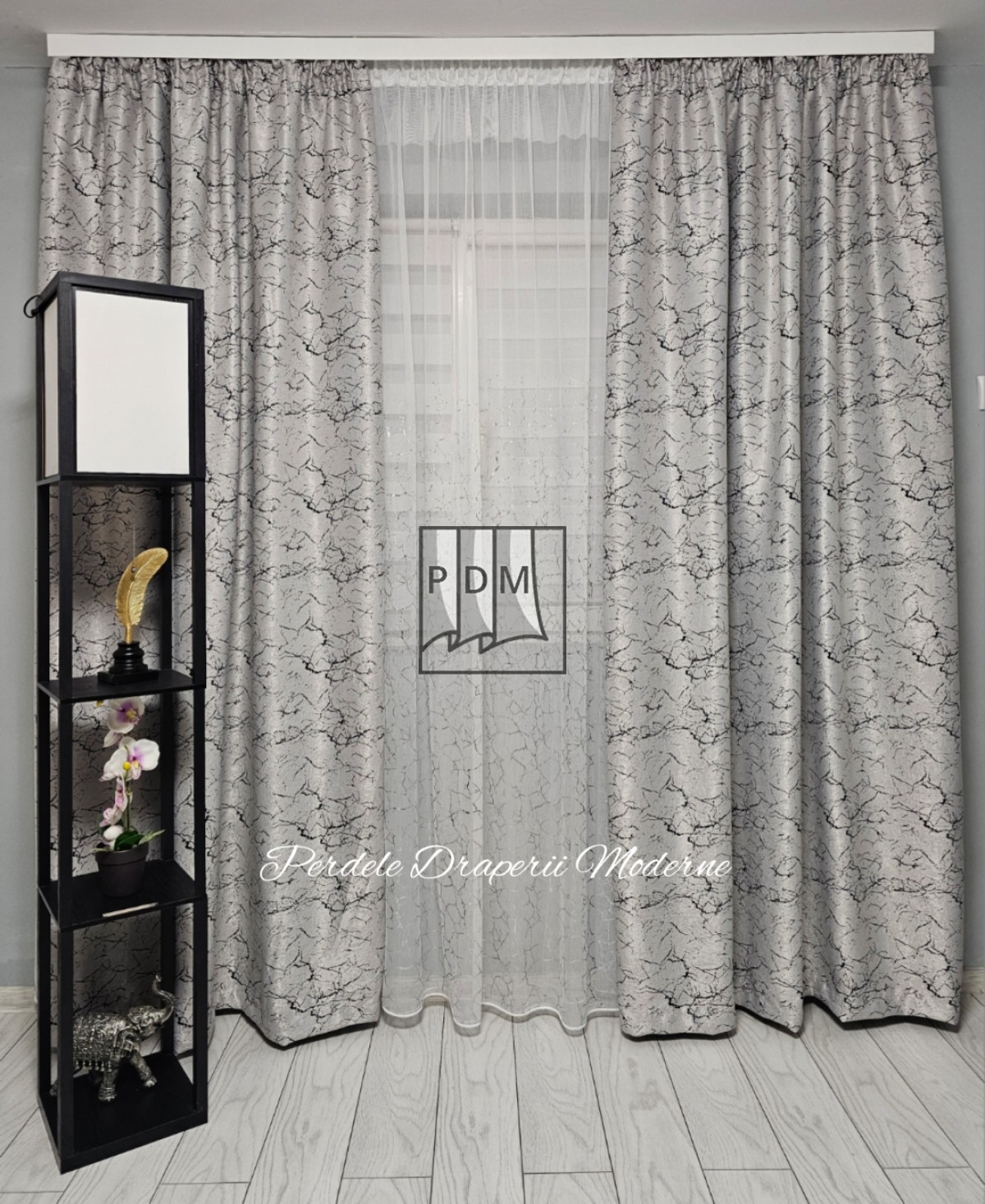 poze Draperie Blackout, gri/negru