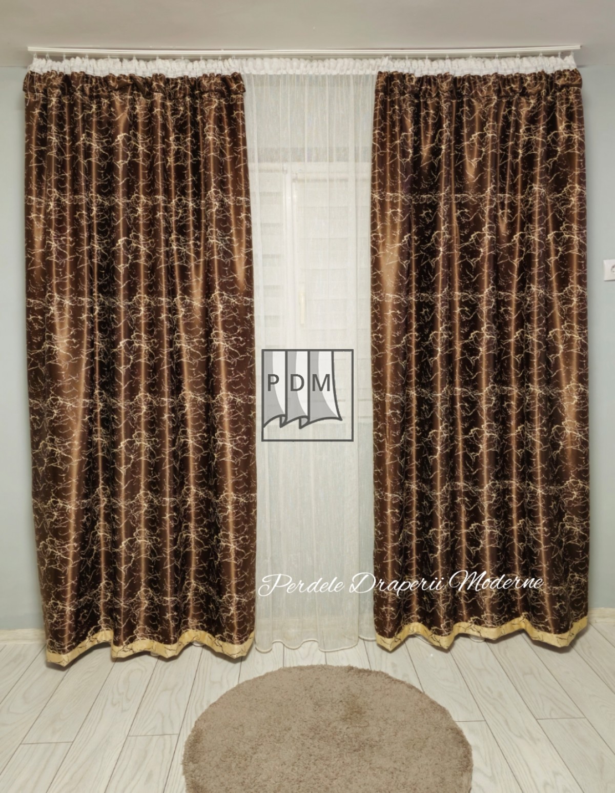 poze Draperie Blackout, maro