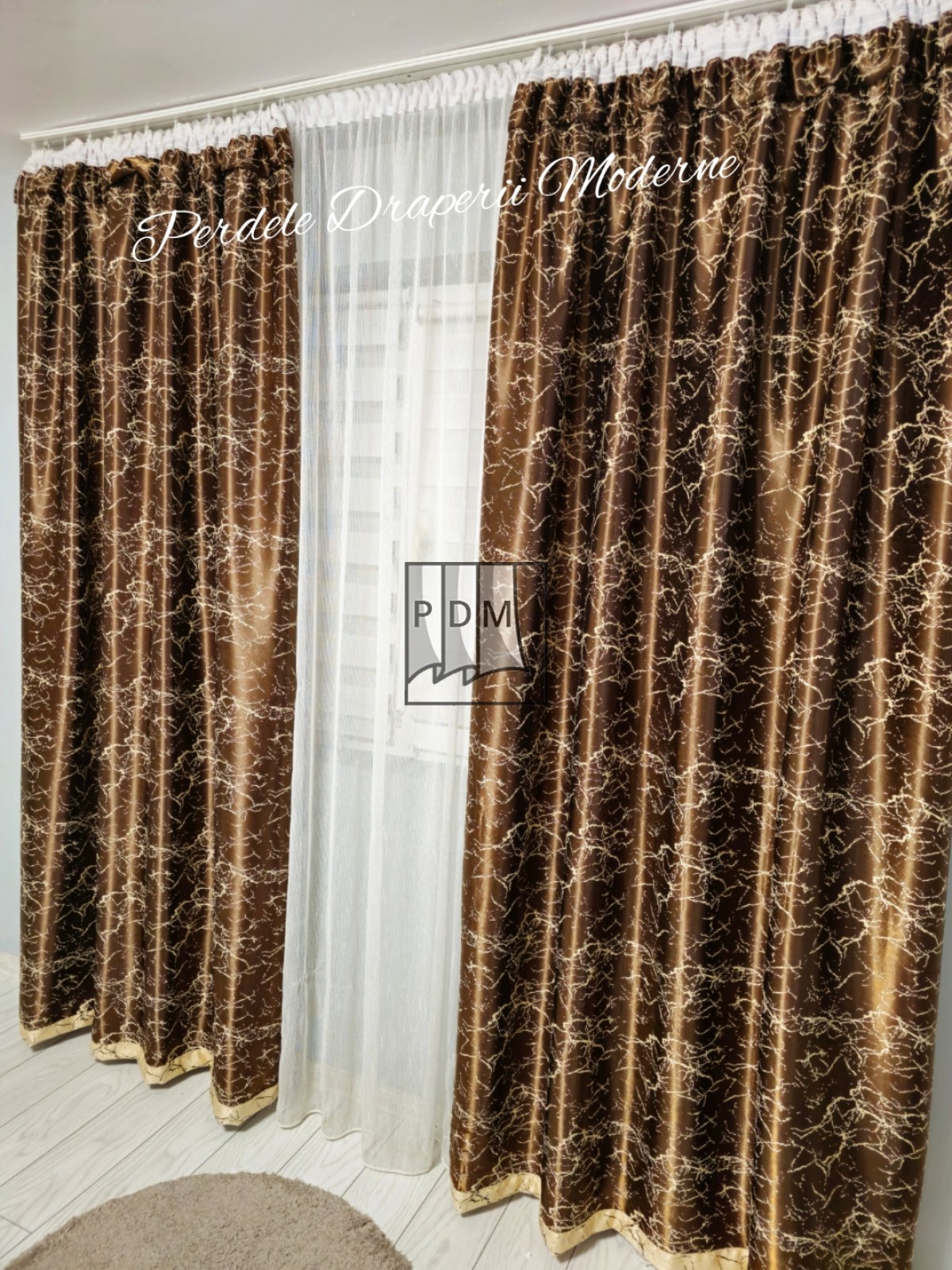Draperie Blackout, maro imagine 2