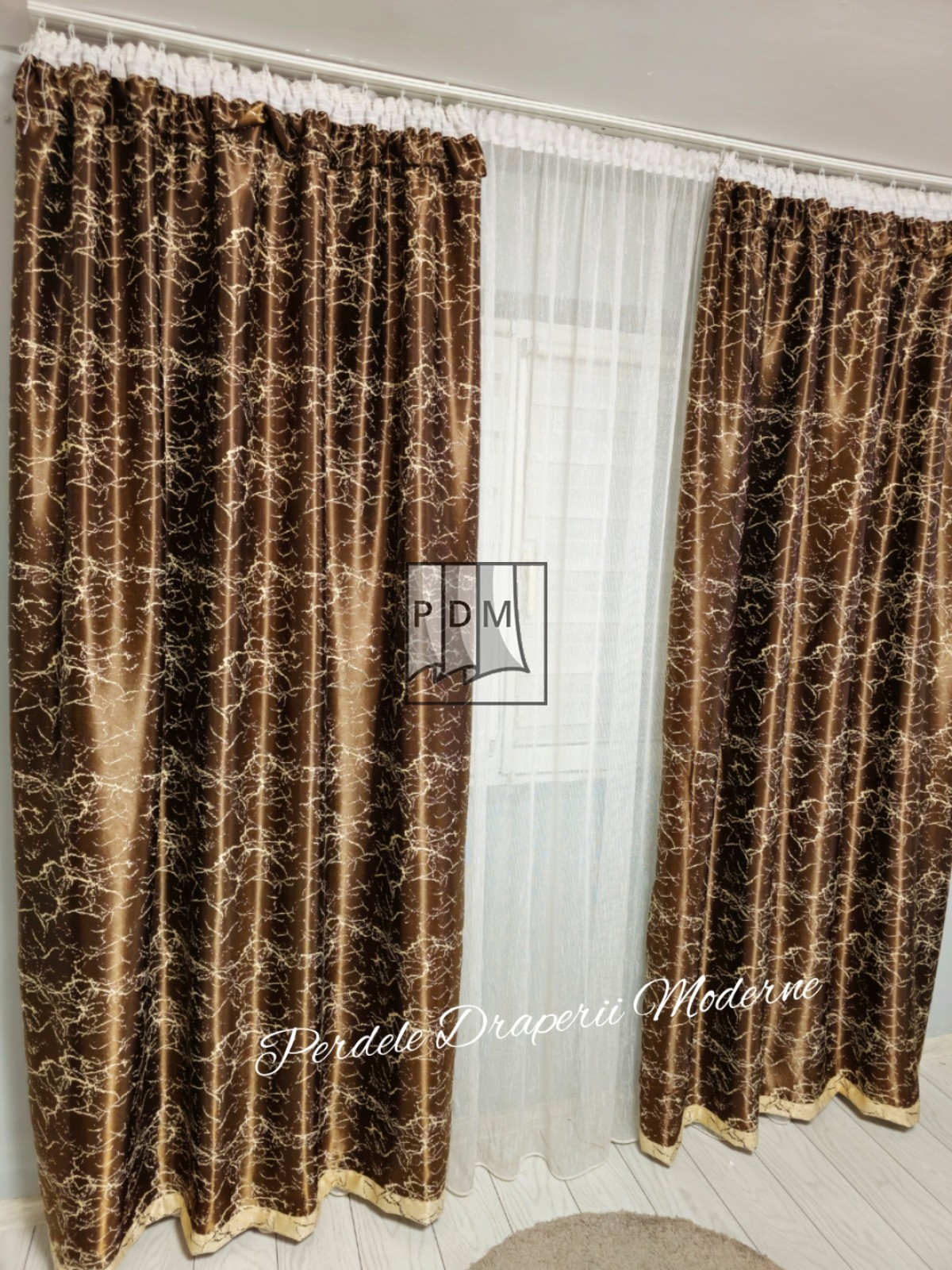 Draperie Blackout, maro imagine 3     