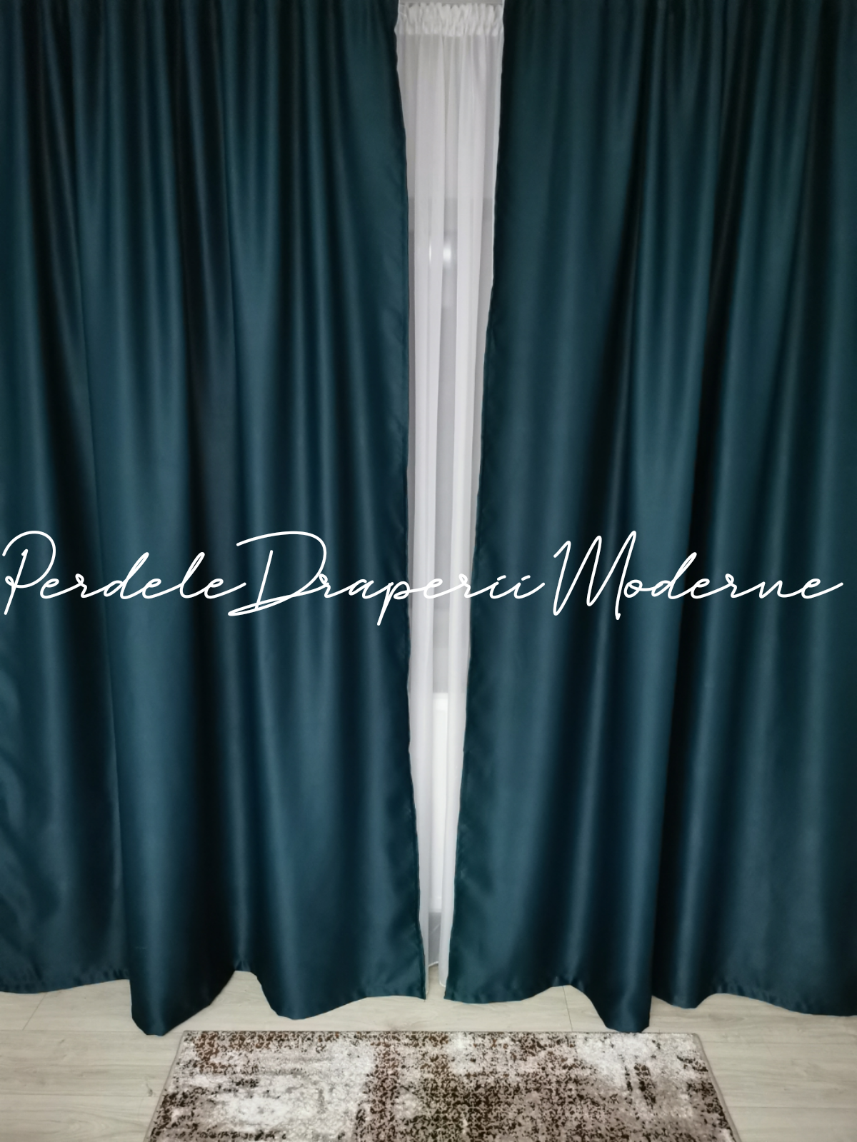 poze Draperie blackout, verde inchis