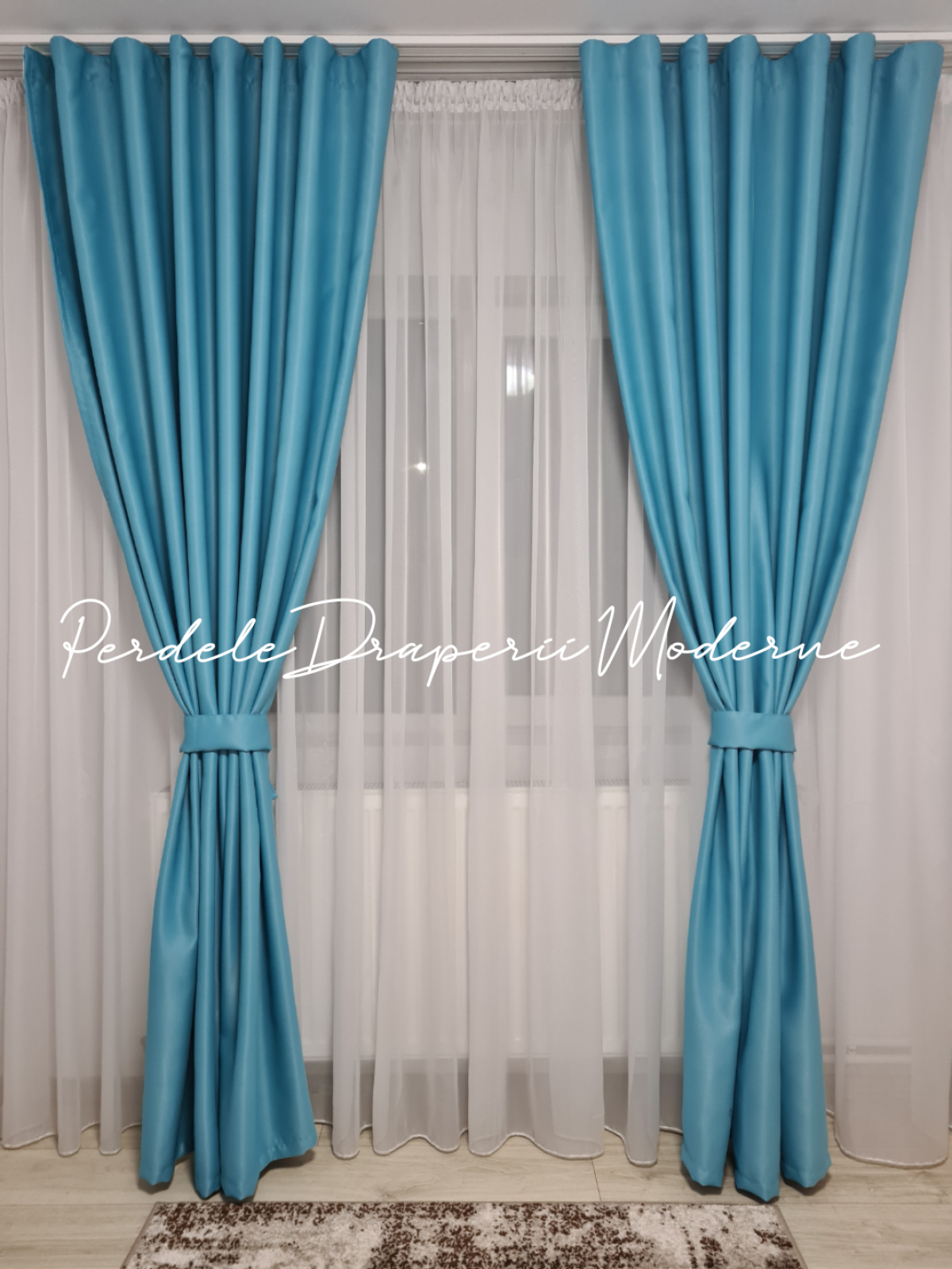 Draperie Blackout,bleu imagine 2