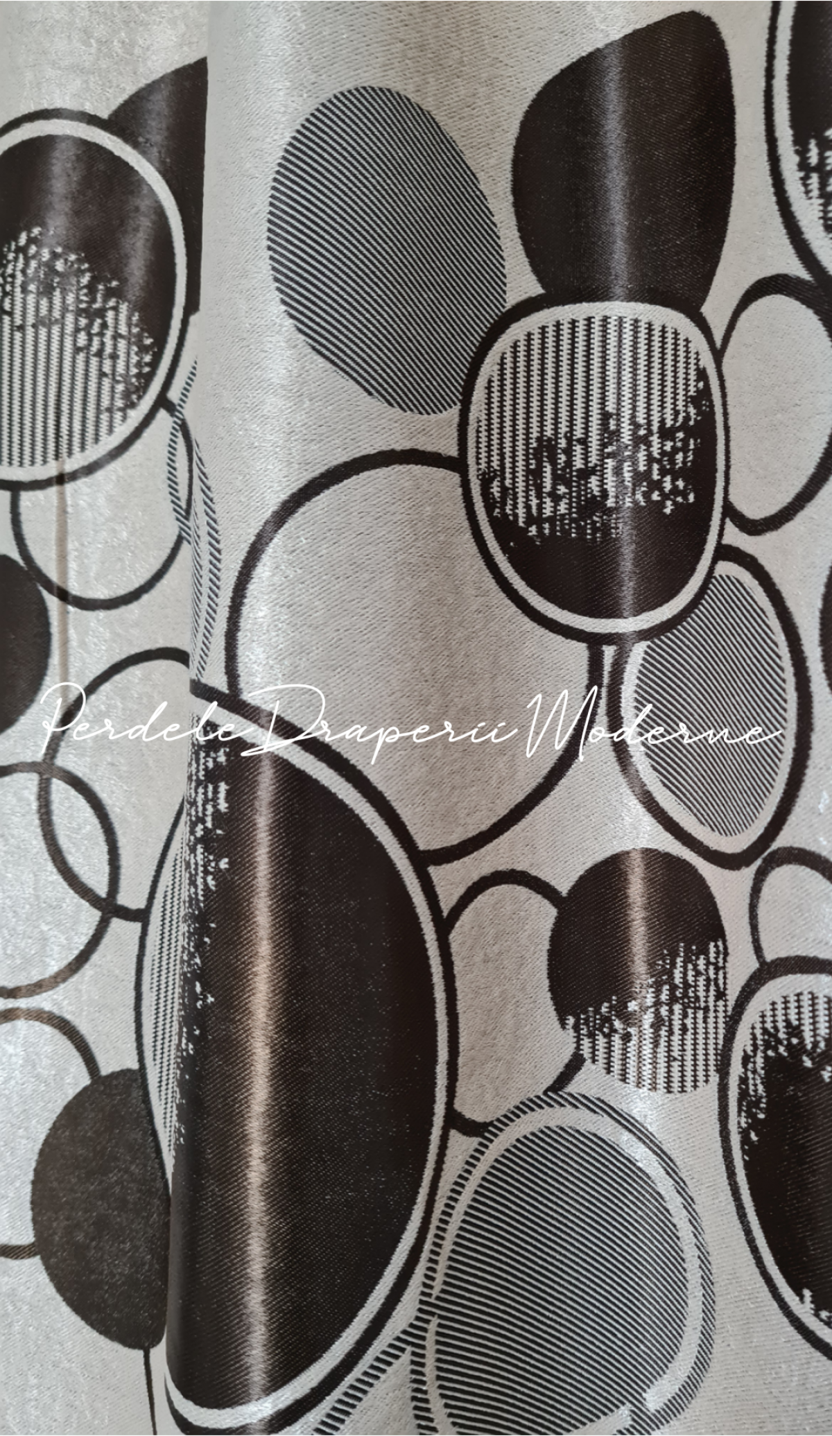 Draperie Blackout,crem/buline maro 1 imagine 3     