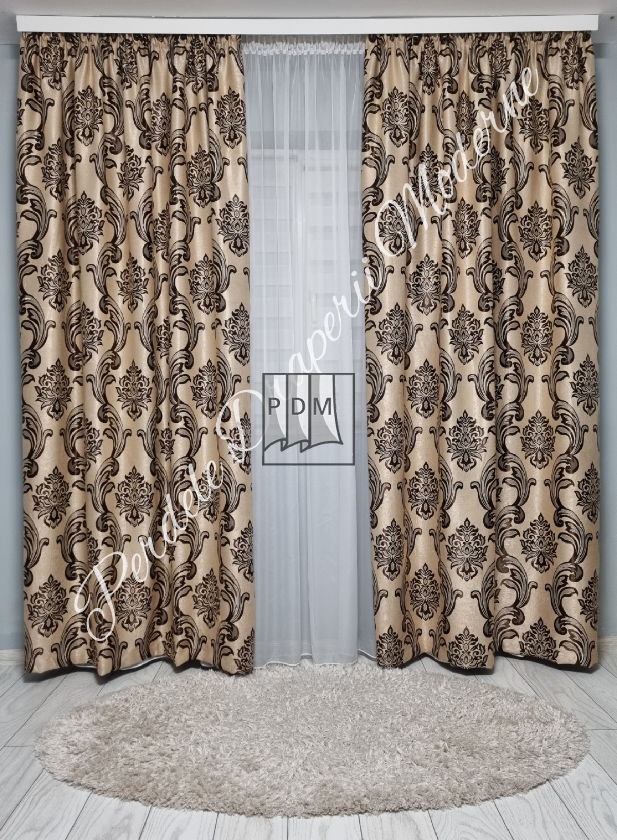 poze Draperie Blackout,crem/maro
