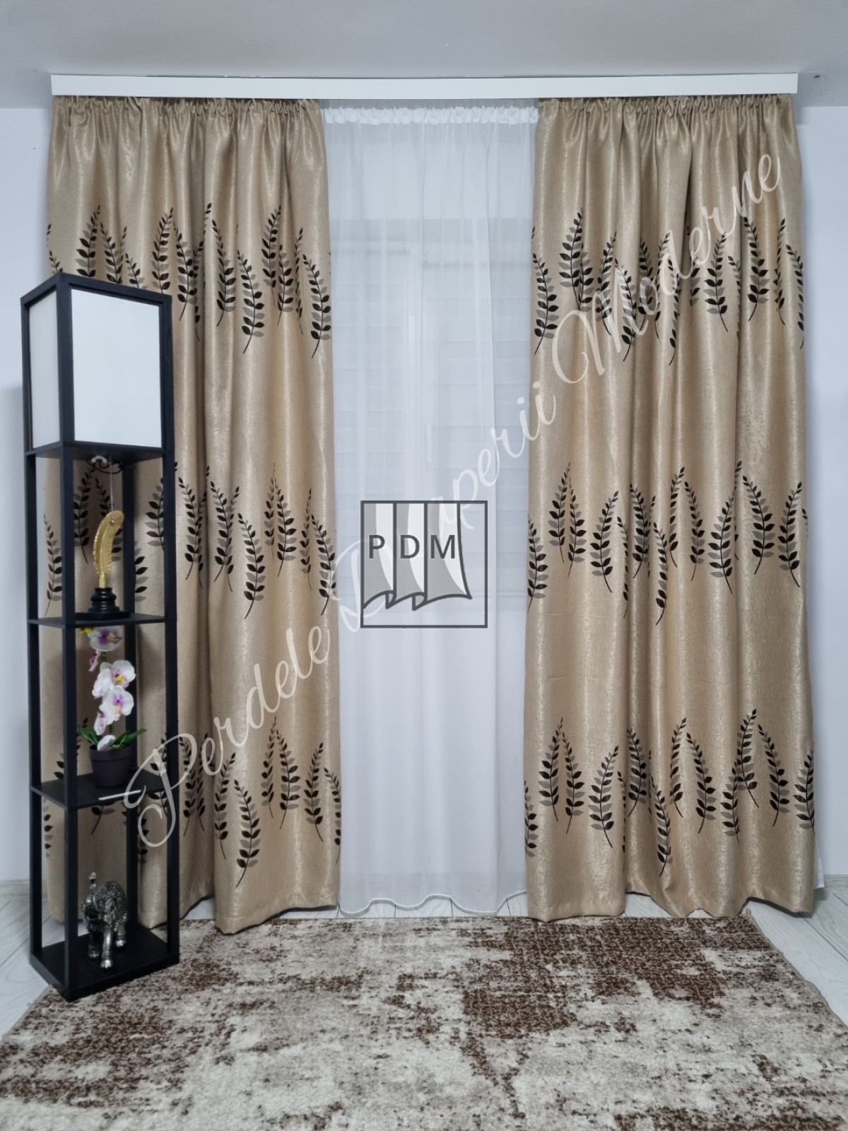 poze Draperie Blackout,crem/maro