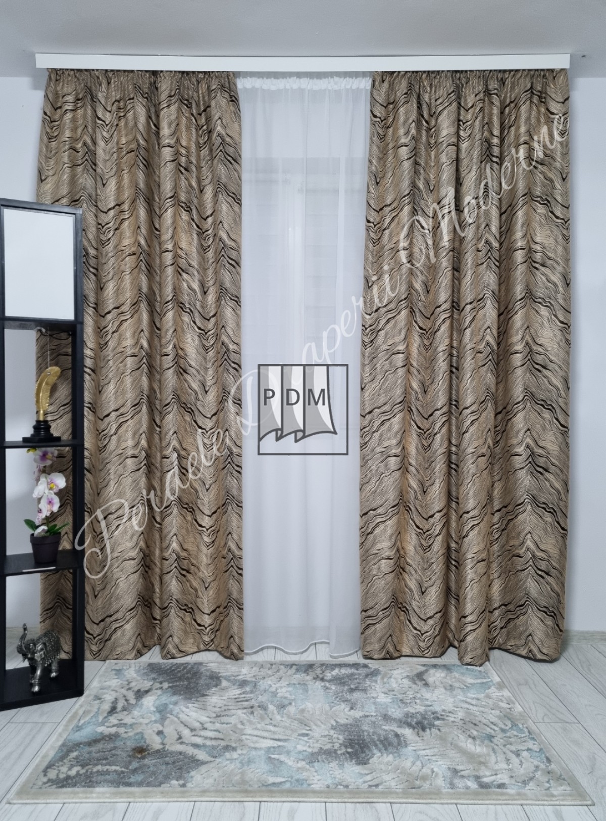poze Draperie Blackout,crem/maro
