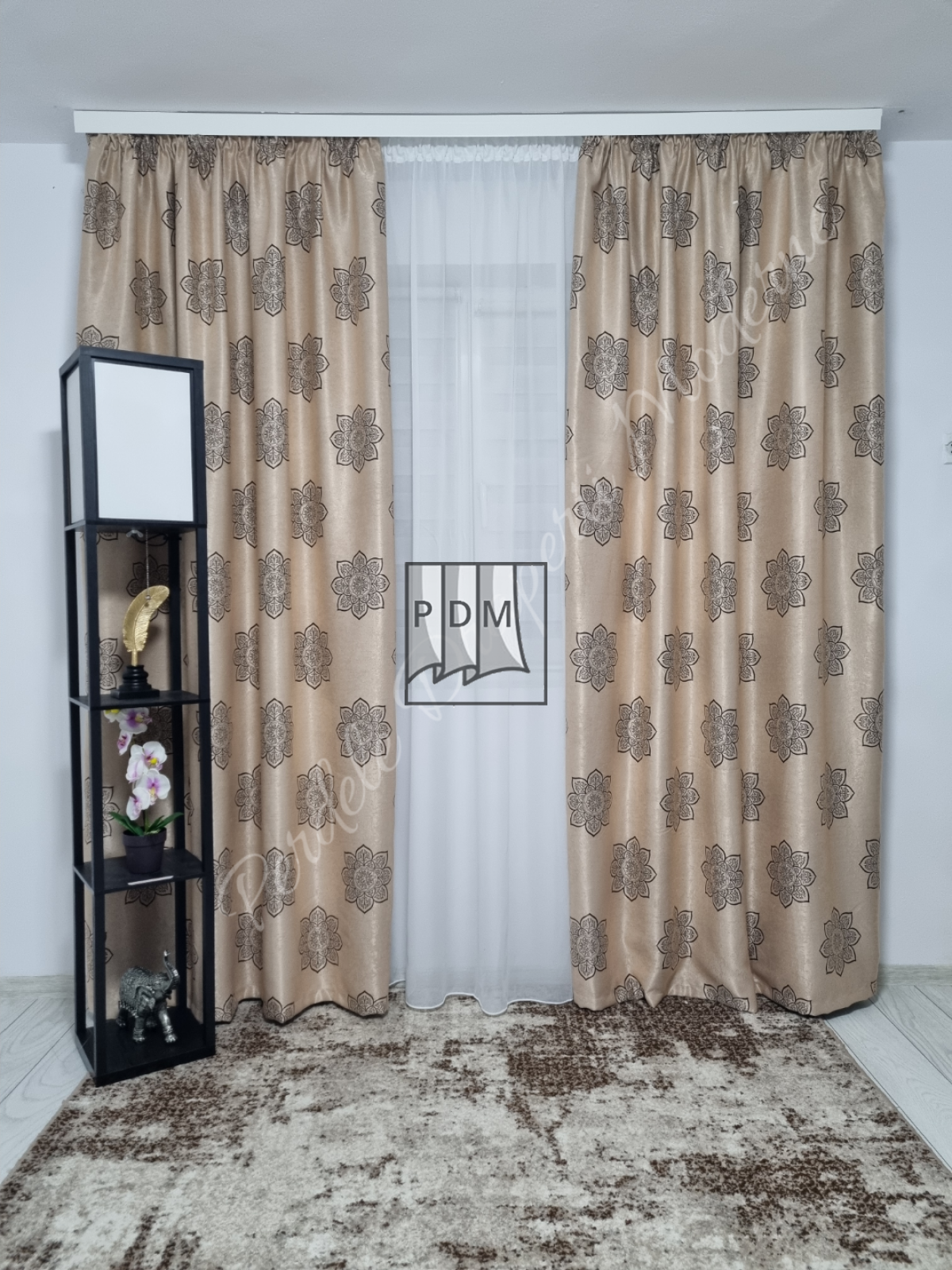 poze Draperie Blackout,crem/maro