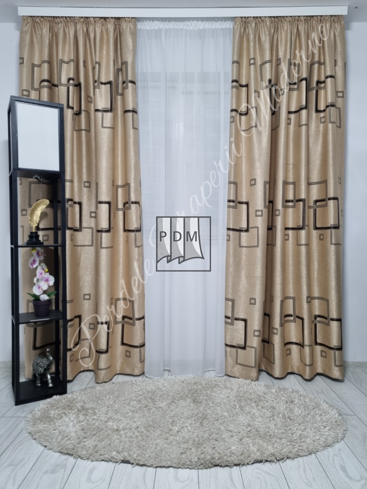 poze Draperie Blackout,crem/pătrate