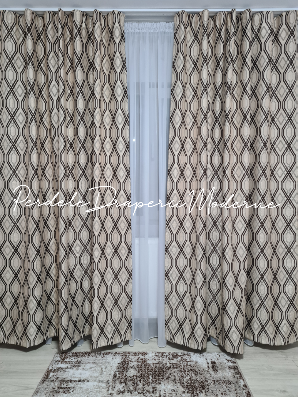 poze Draperie Blackout,crem,rombulete