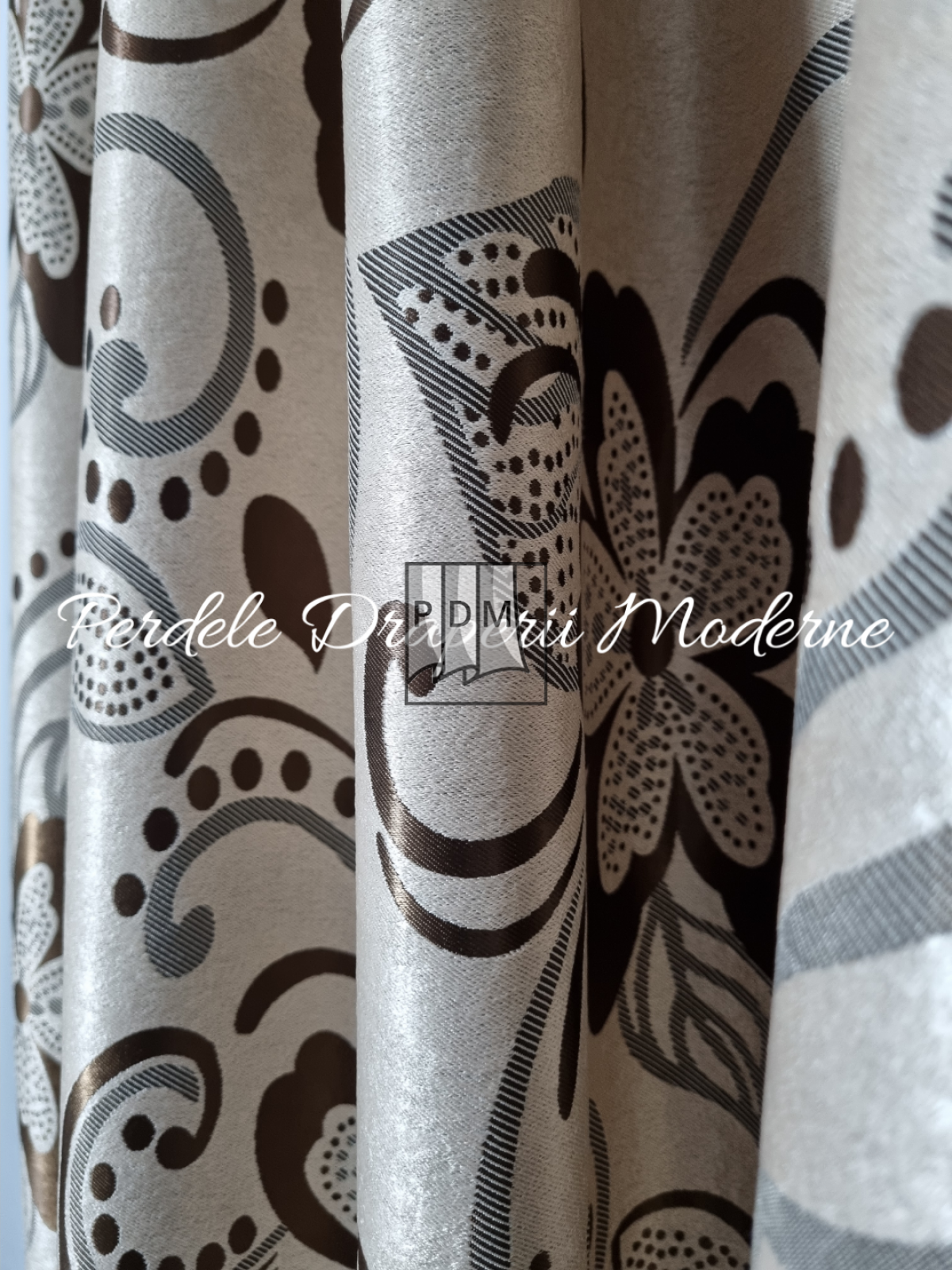 Draperie Blackout,flori rotunde imagine 4