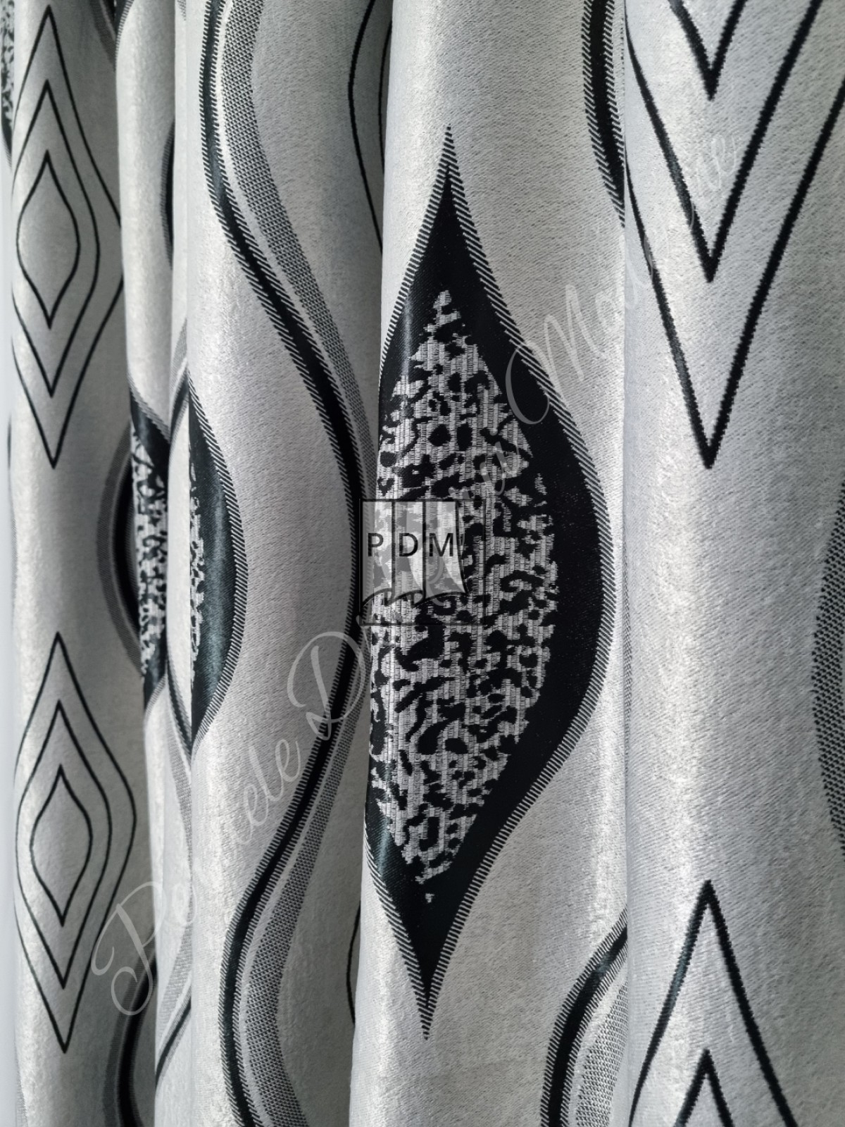 Draperie Blackout,gri/negru imagine 4