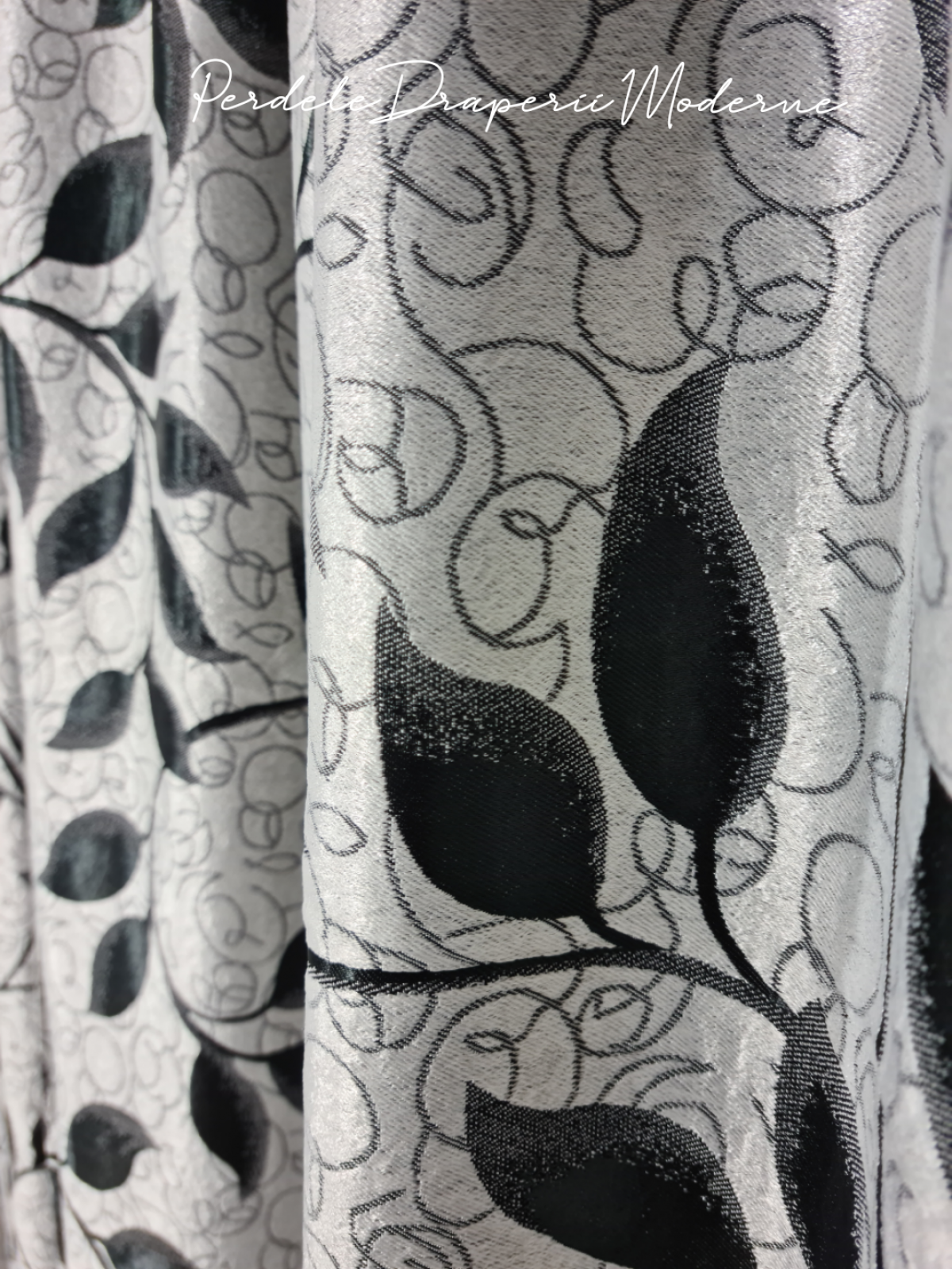 Draperie Blackout,gri/negru imagine 4