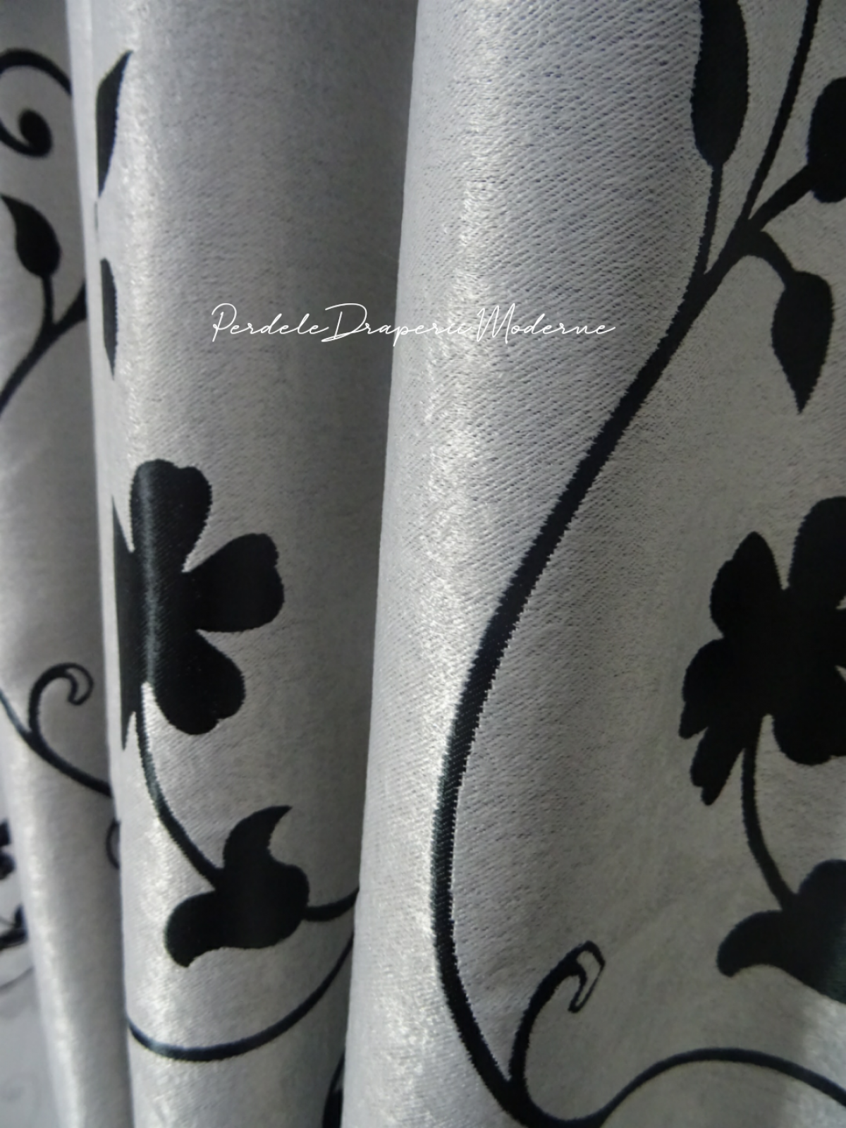 Draperie Blackout,gri/negru imagine 3     