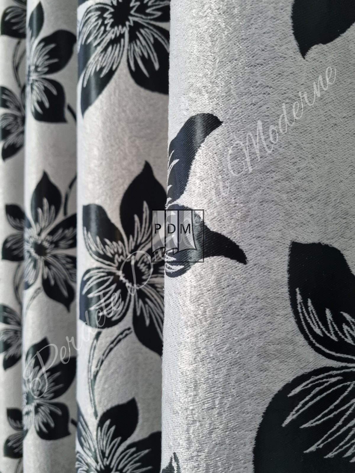 Draperie Blackout,gri/negru imagine 4