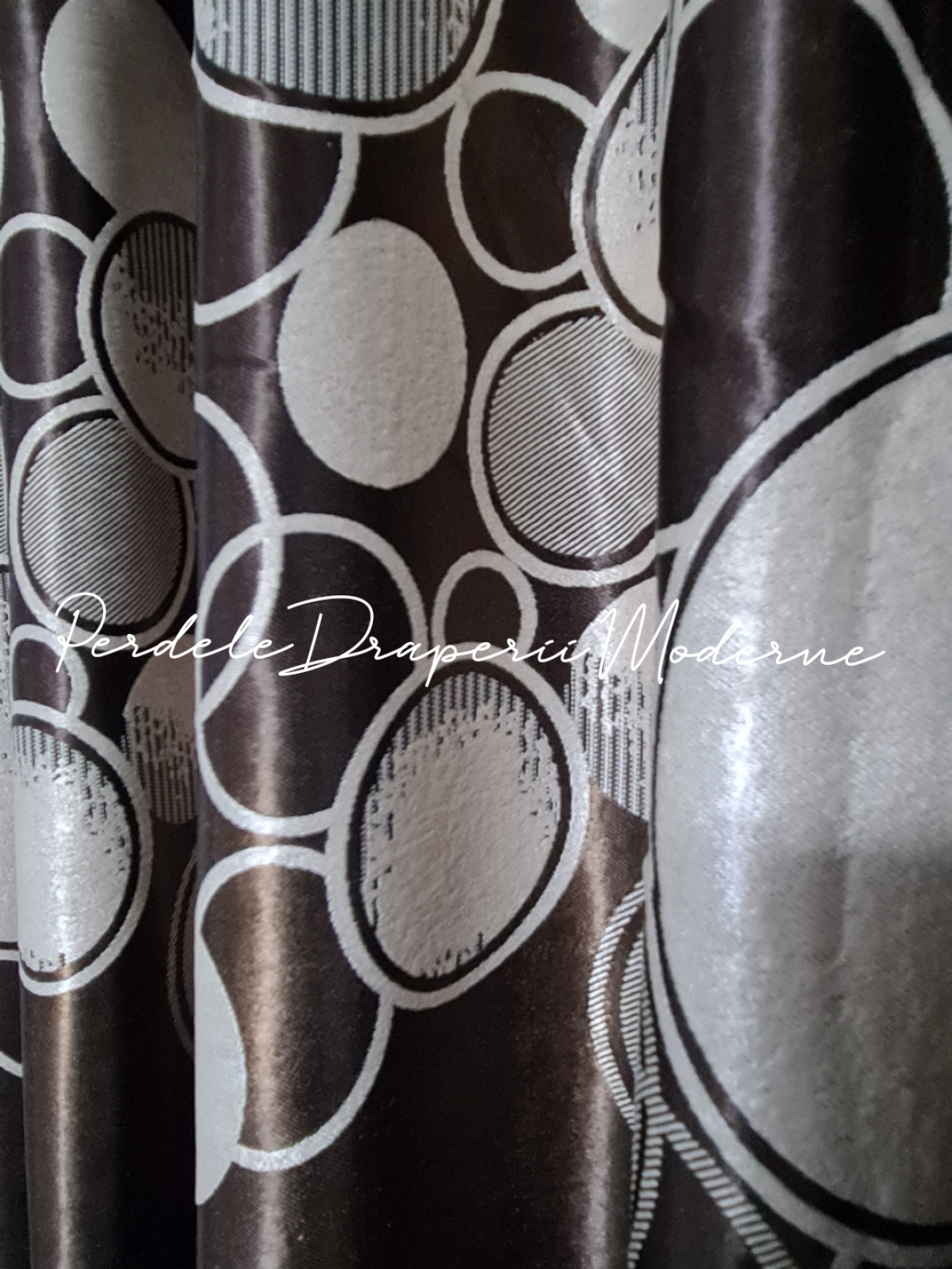 Draperie Blackout,maro/buline crem 1 imagine 3     