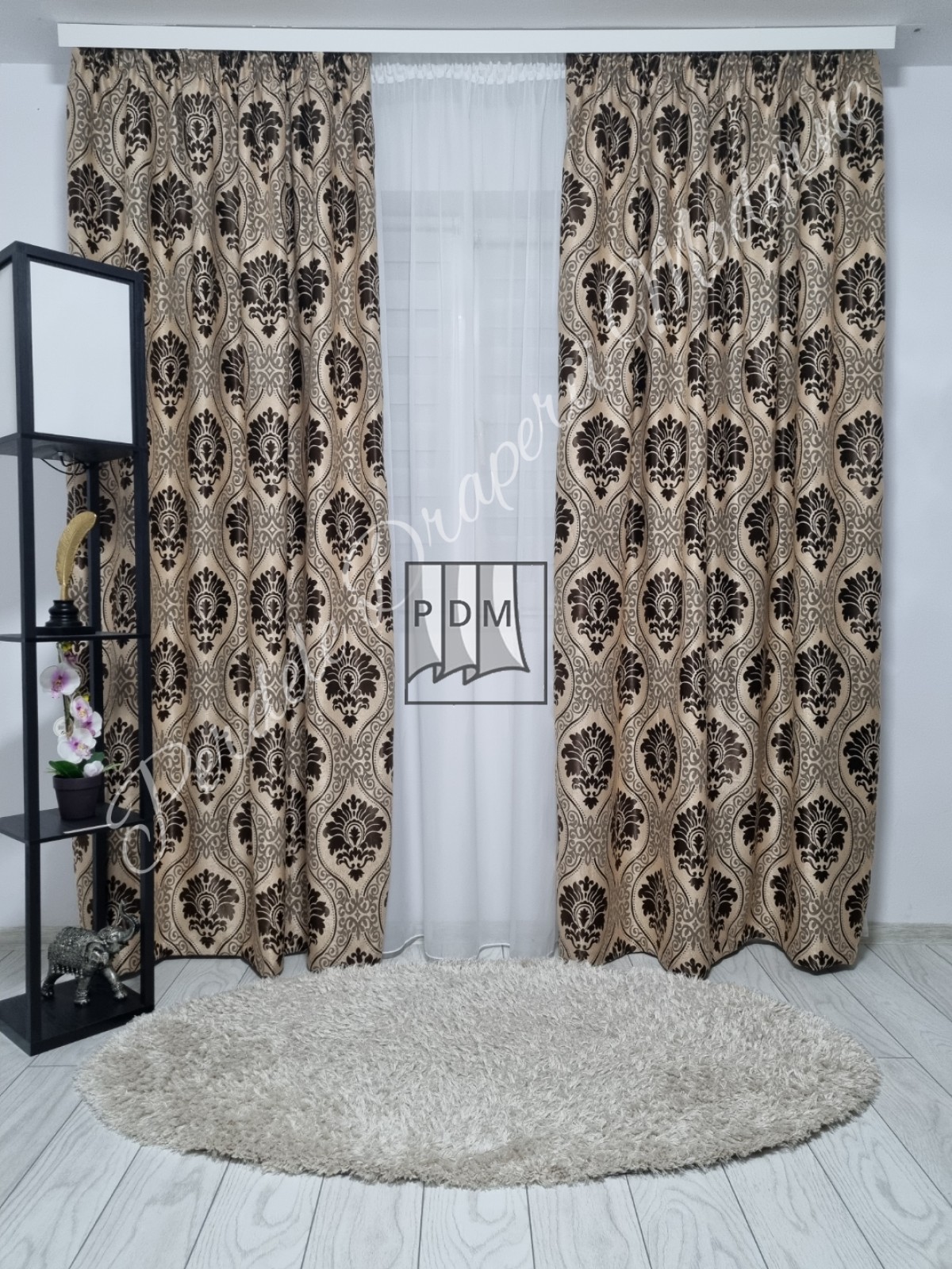poze Draperie Blackout,model baroc,crem