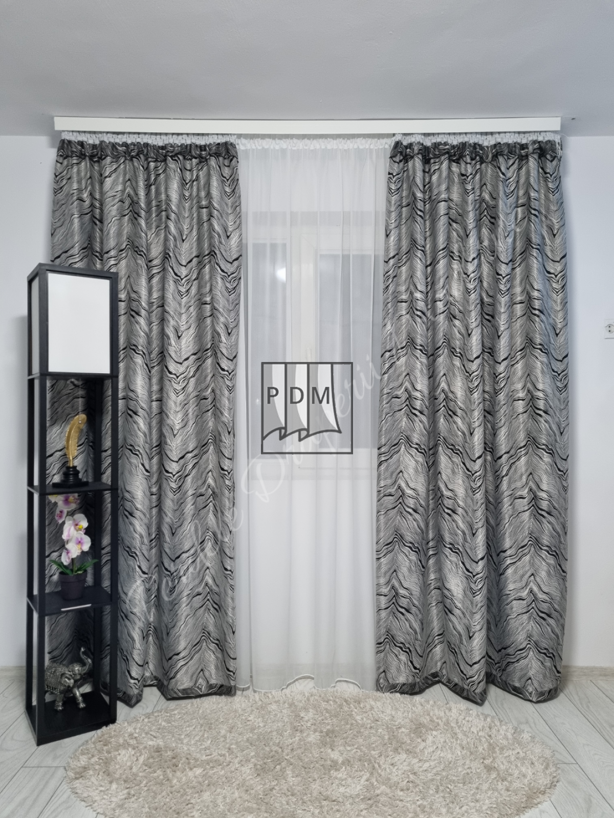 poze Draperie Blackout,model tigrat,gri