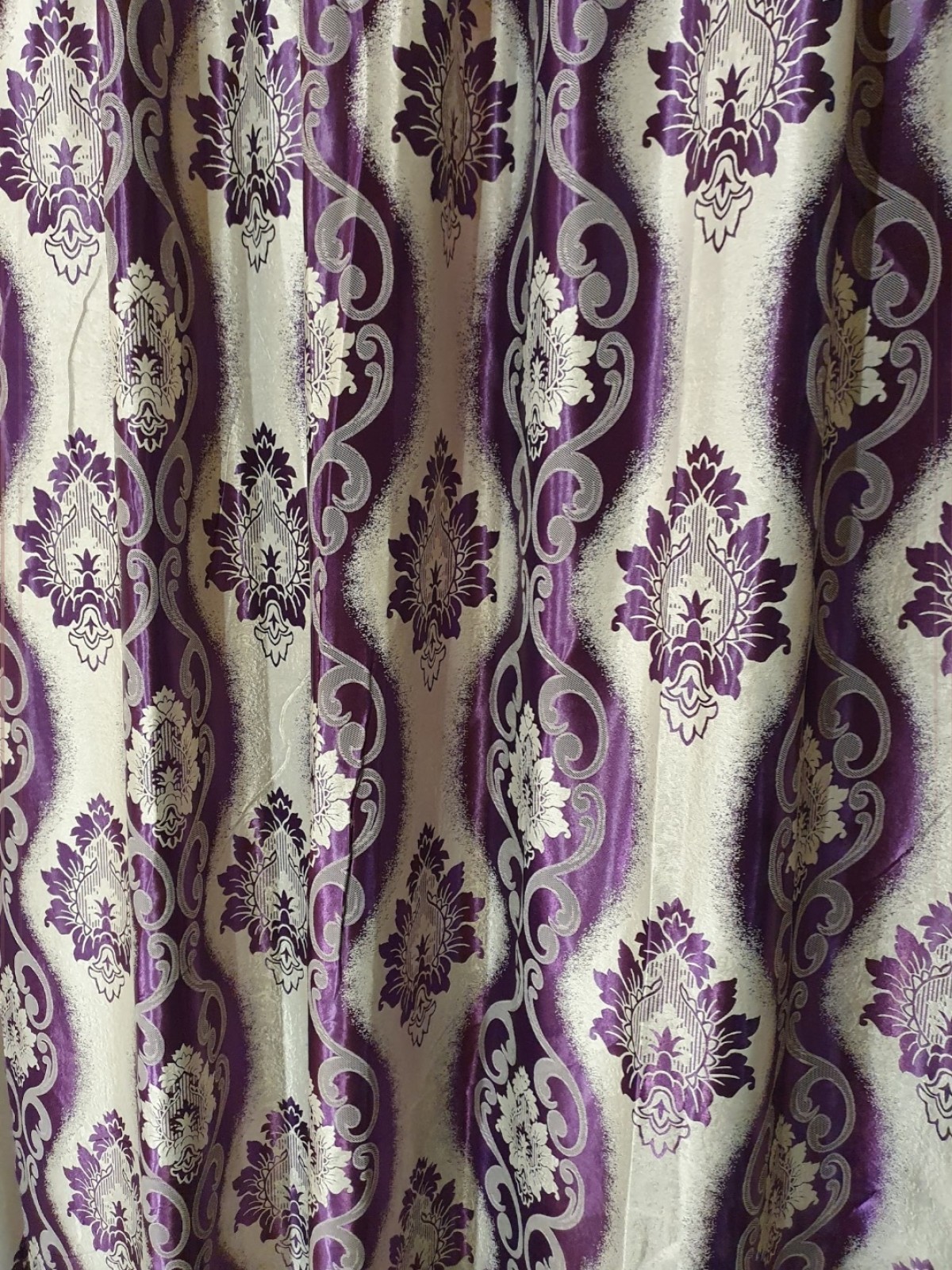 Draperie Blackout,mov/crem.,model baroc imagine 2