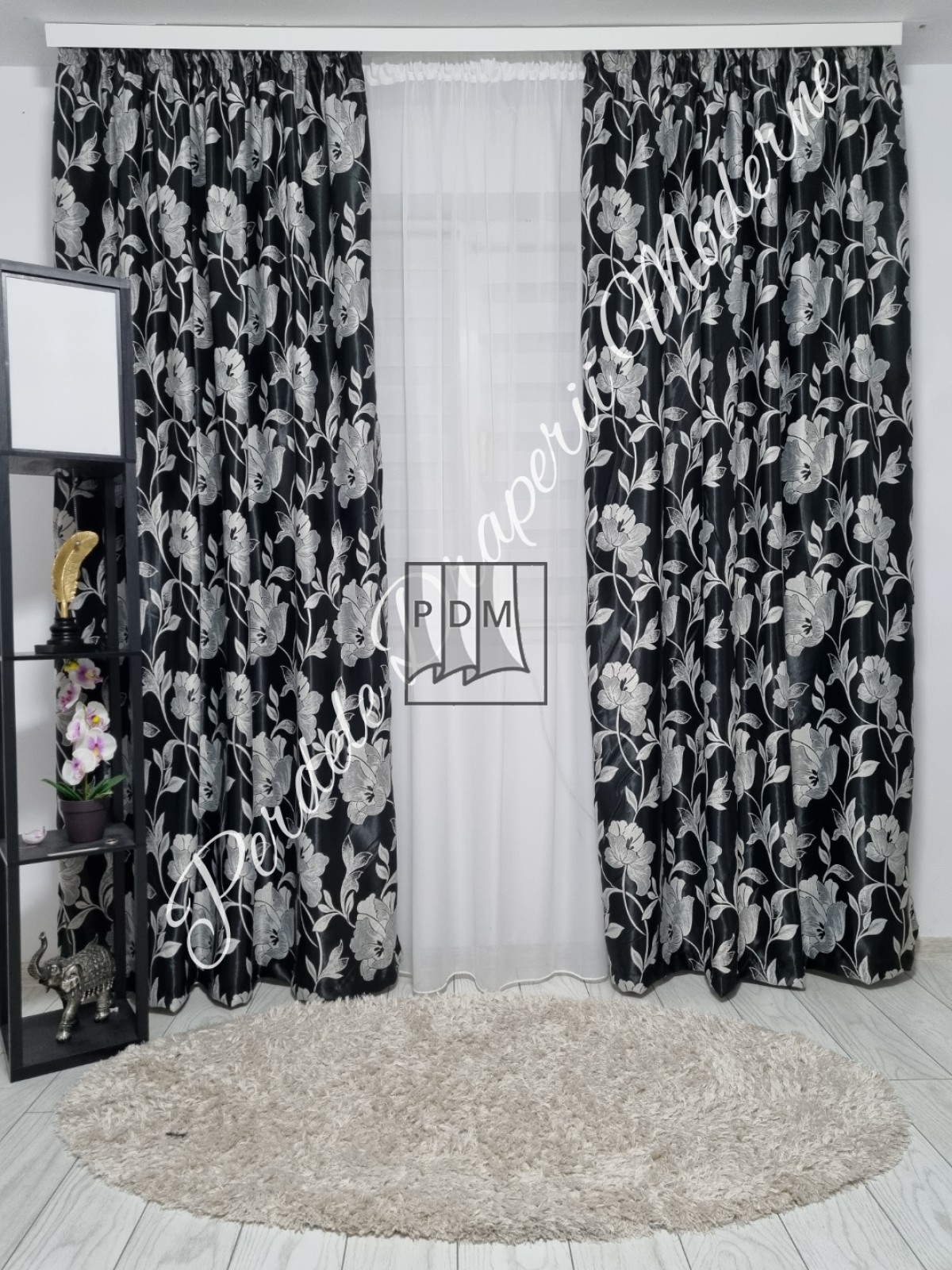 poze Draperie Blackout,negru/gri