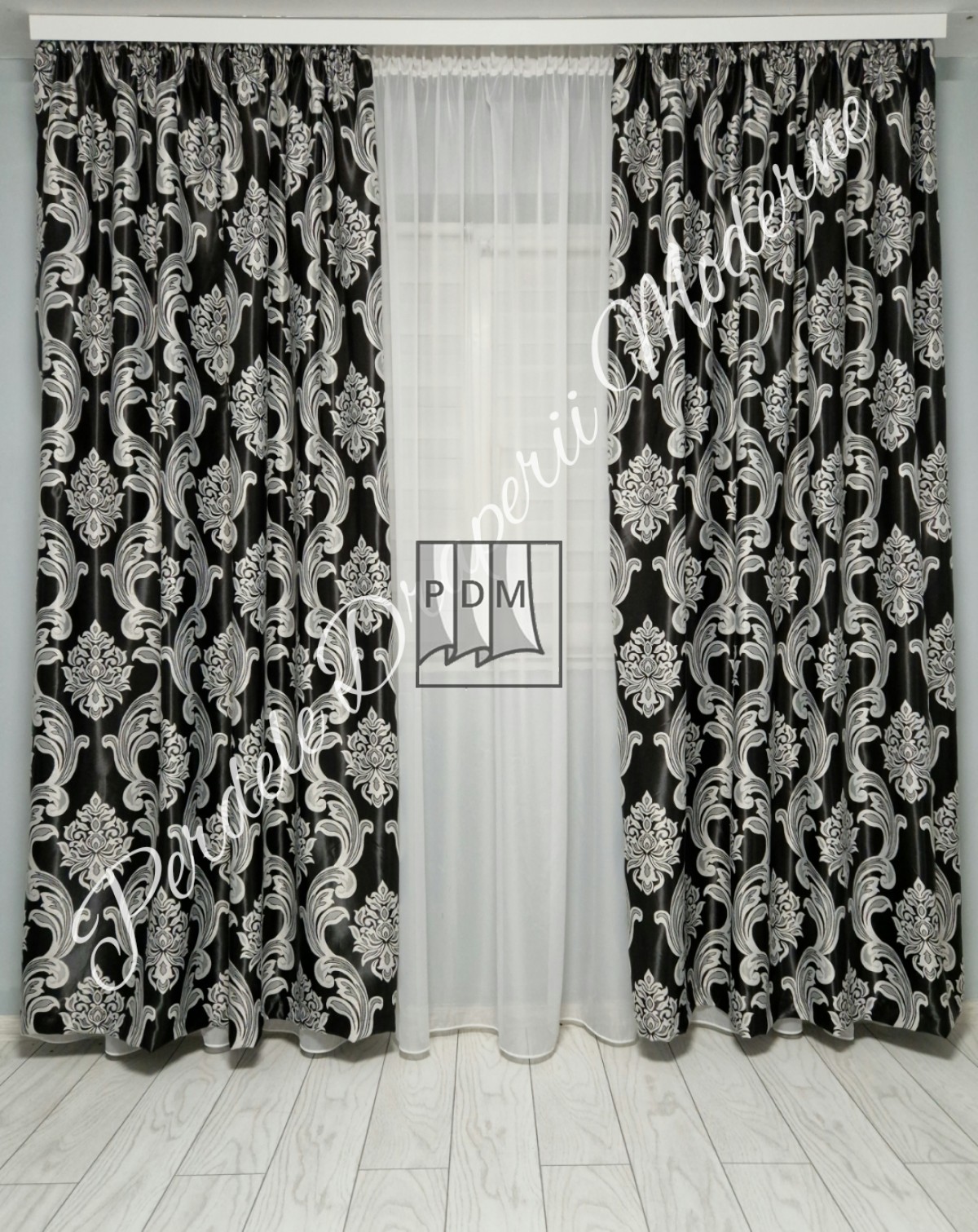 poze Draperie Blackout,negru/gri