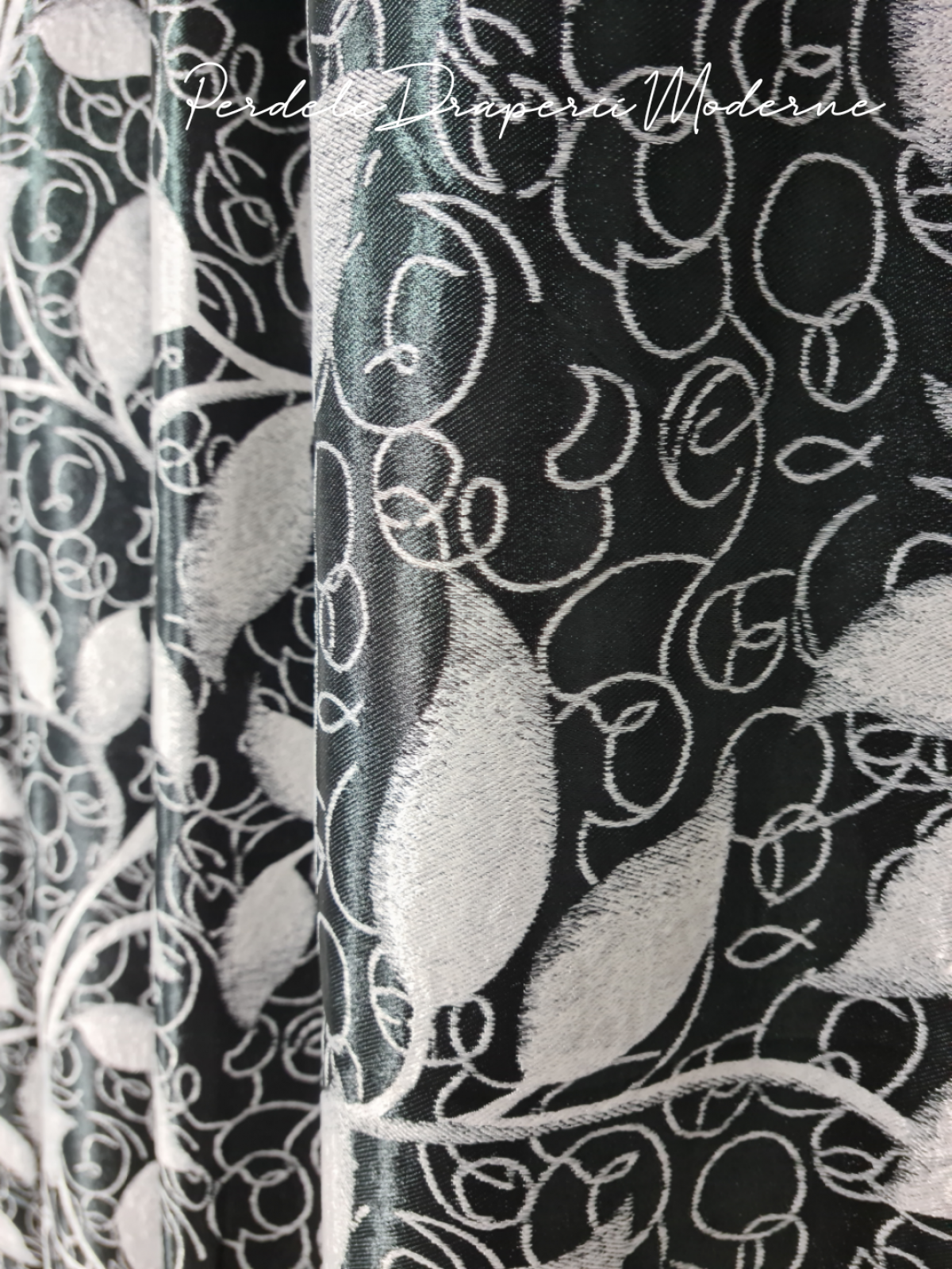 Draperie Blackout,negru/gri imagine 4