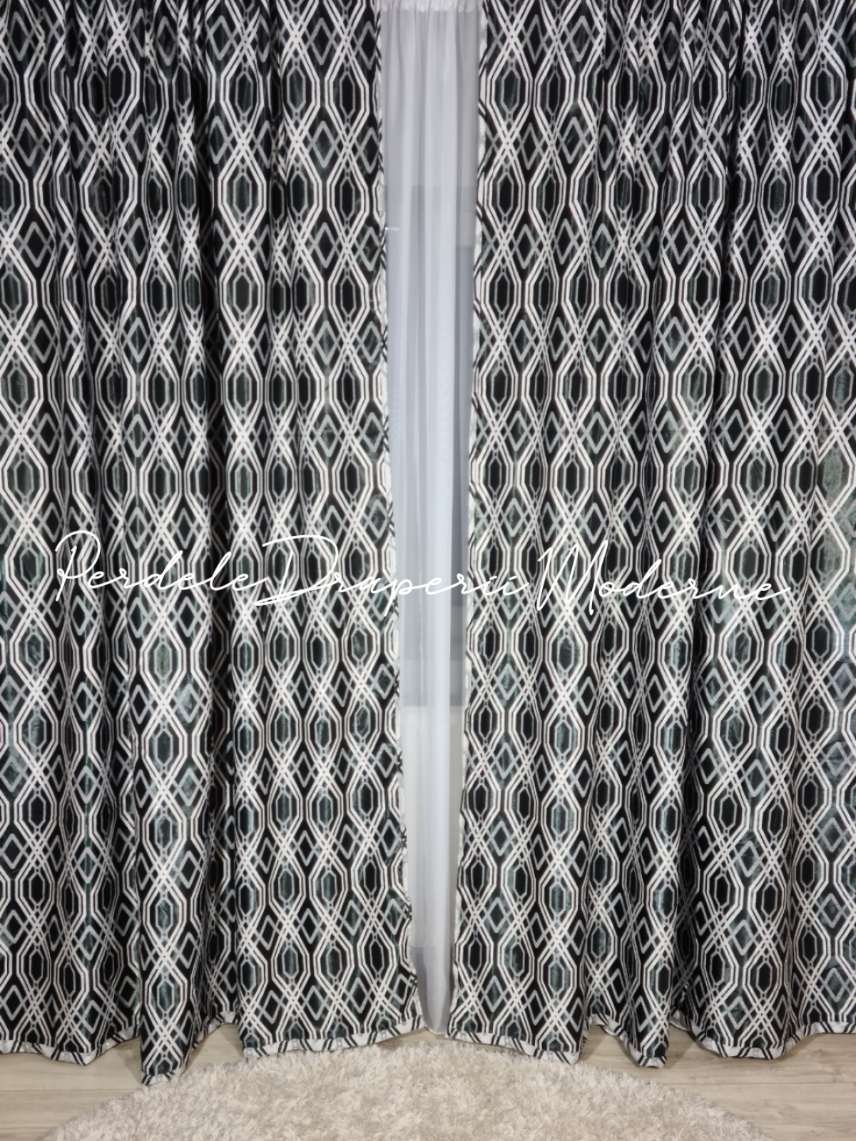 poze Draperie Blackout,negru/gri