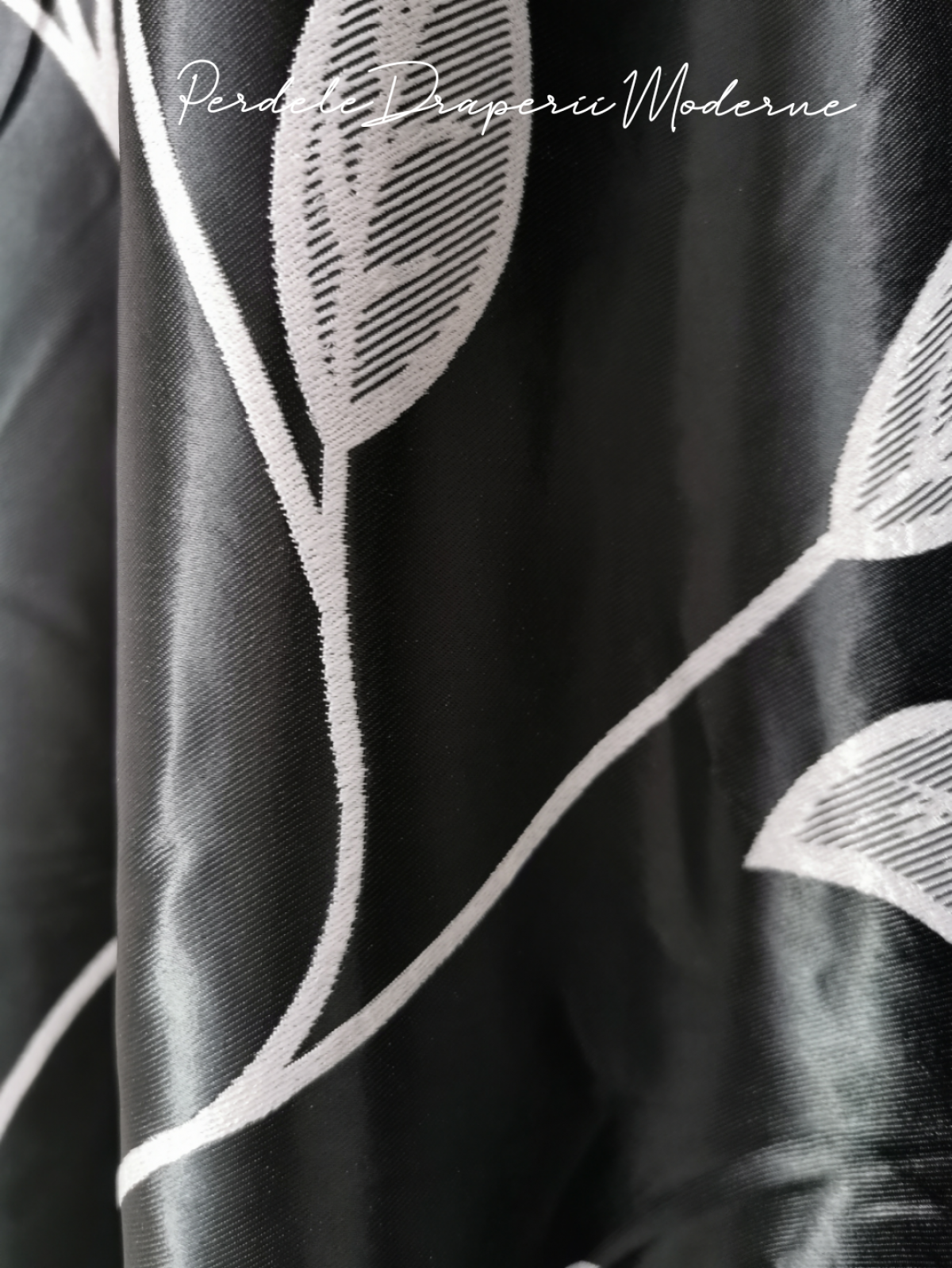 Draperie Blackout,negru/gri imagine 4