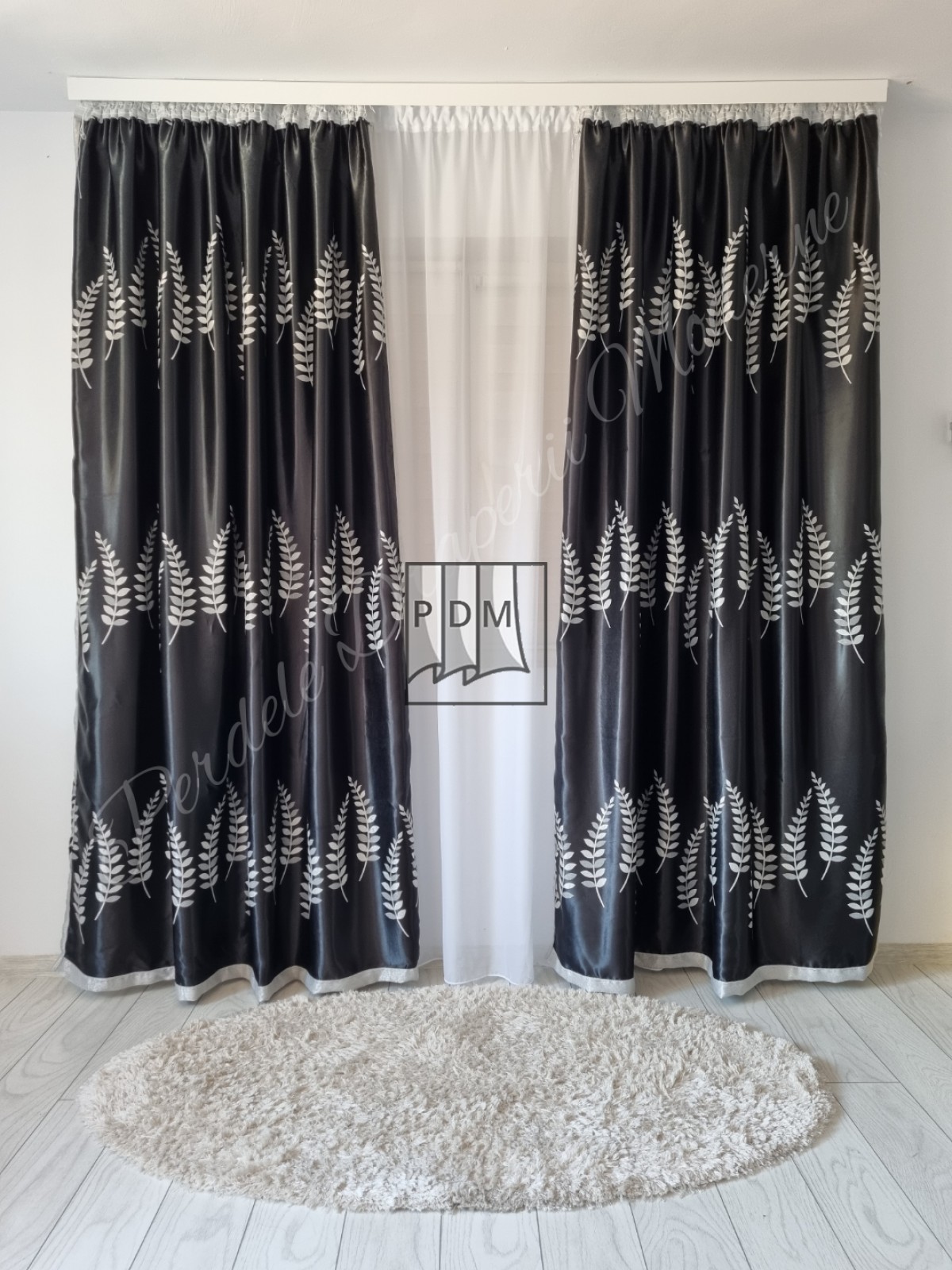 poze Draperie Blackout,negru/gri