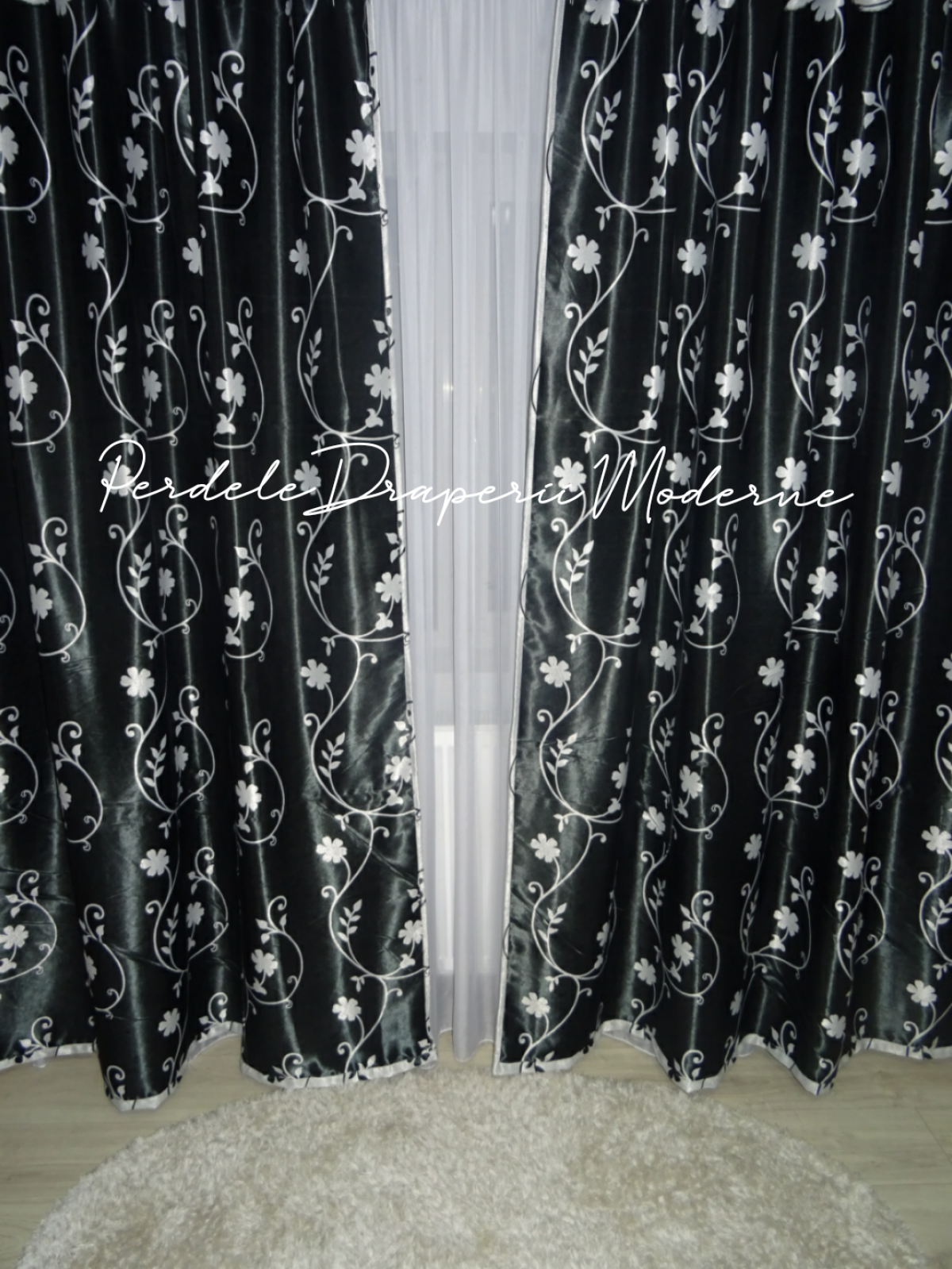 poze Draperie Blackout,negru/gri