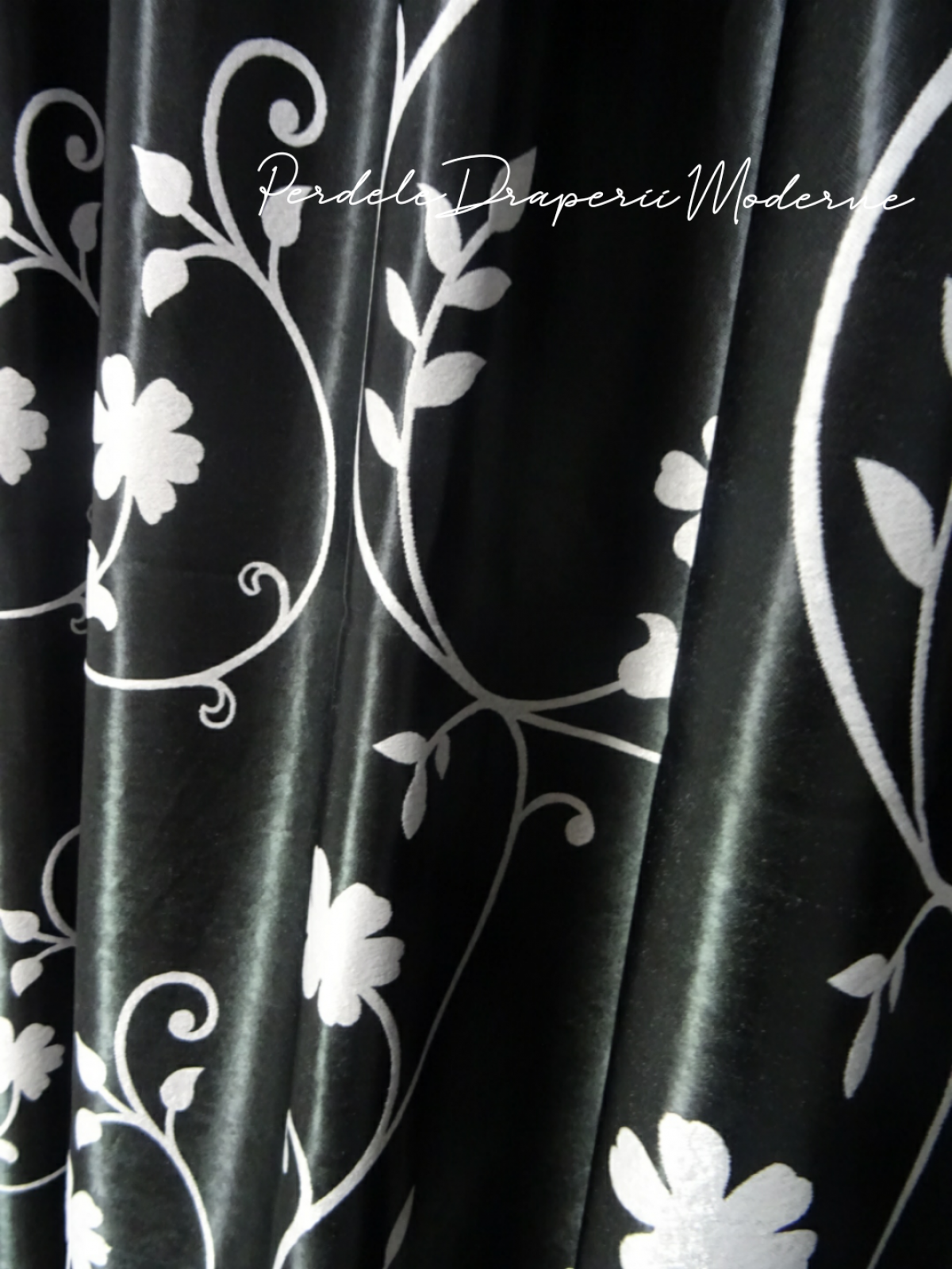 Draperie Blackout,negru/gri imagine 5