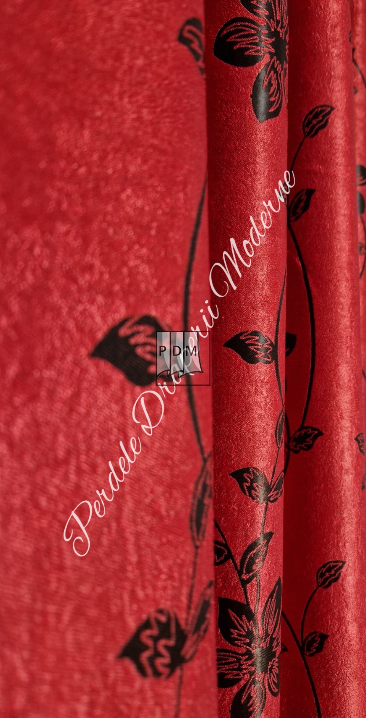 Draperie Blackout,rosu/negru imagine 4