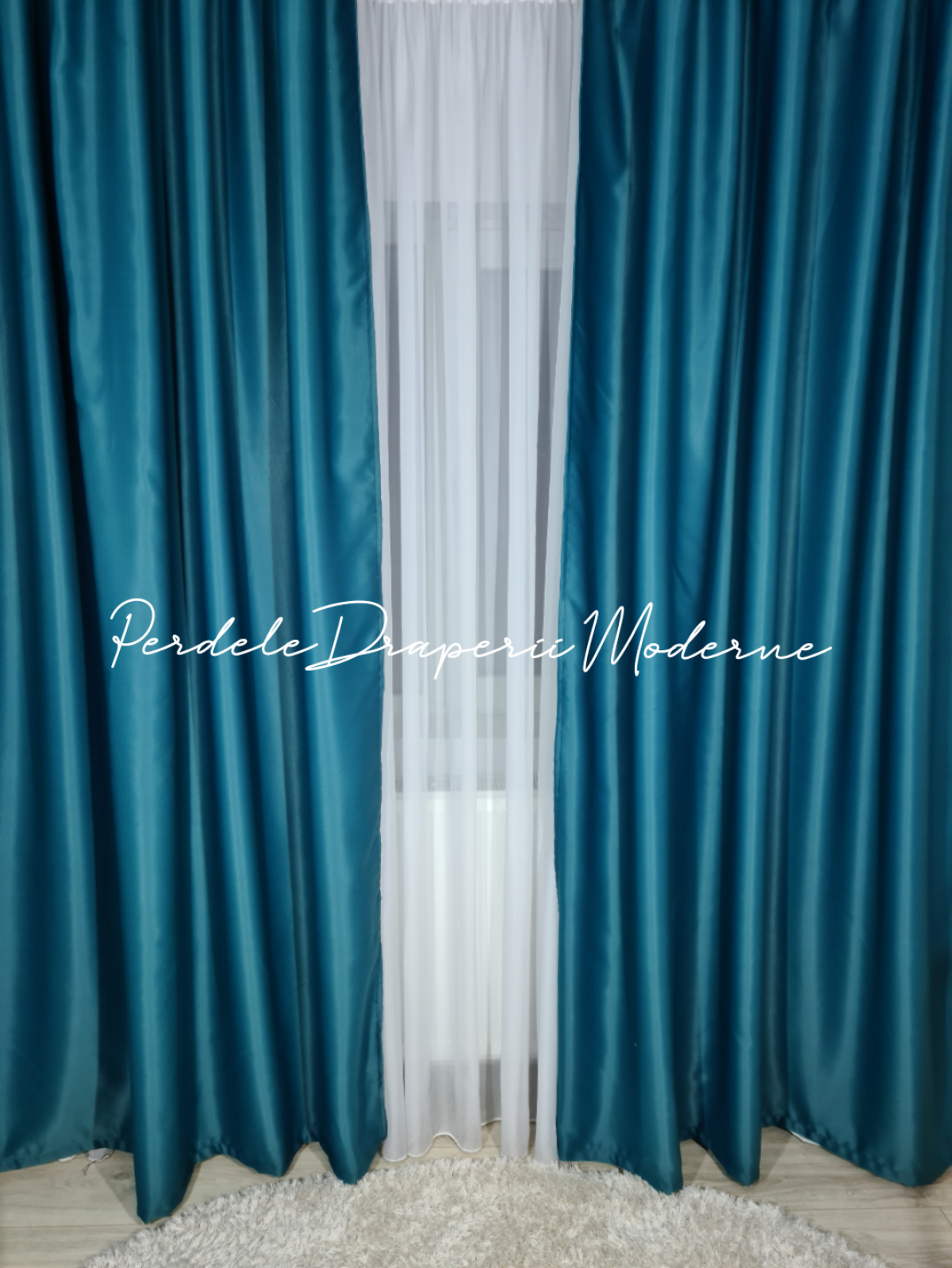 poze Draperie Blackout,verde turqoaz