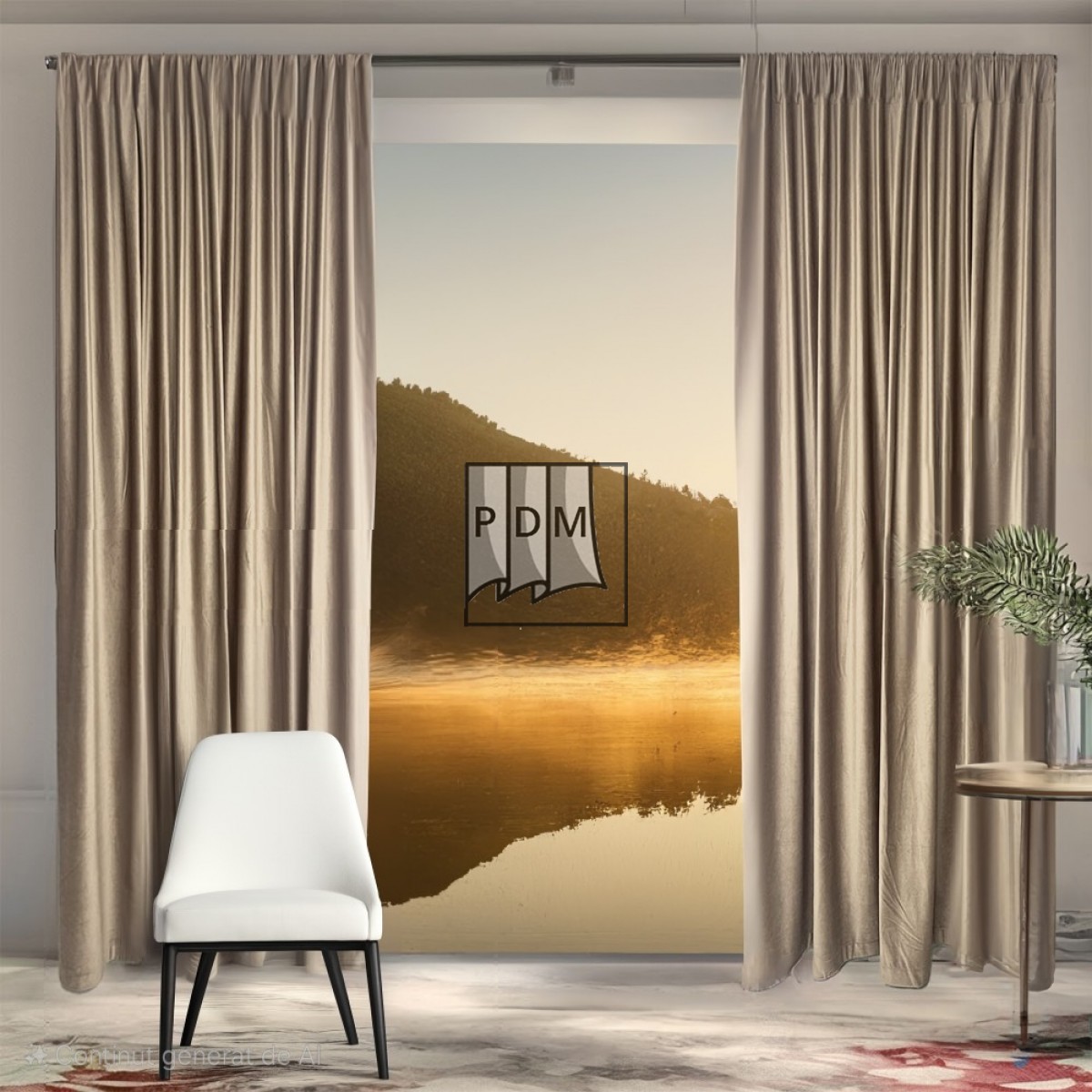poze Draperie catifea bej