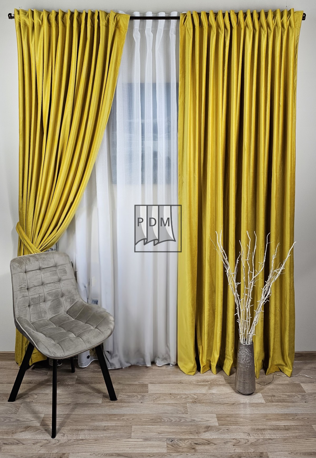 Draperie catifea galben imagine 2