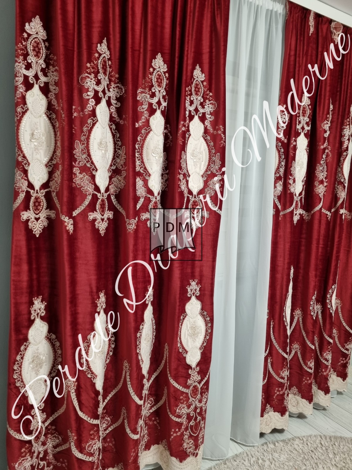 Draperie catifea,gama lux, grena imagine 4