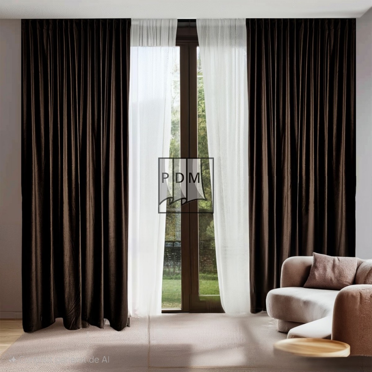 poze Draperie catifea maro inchis