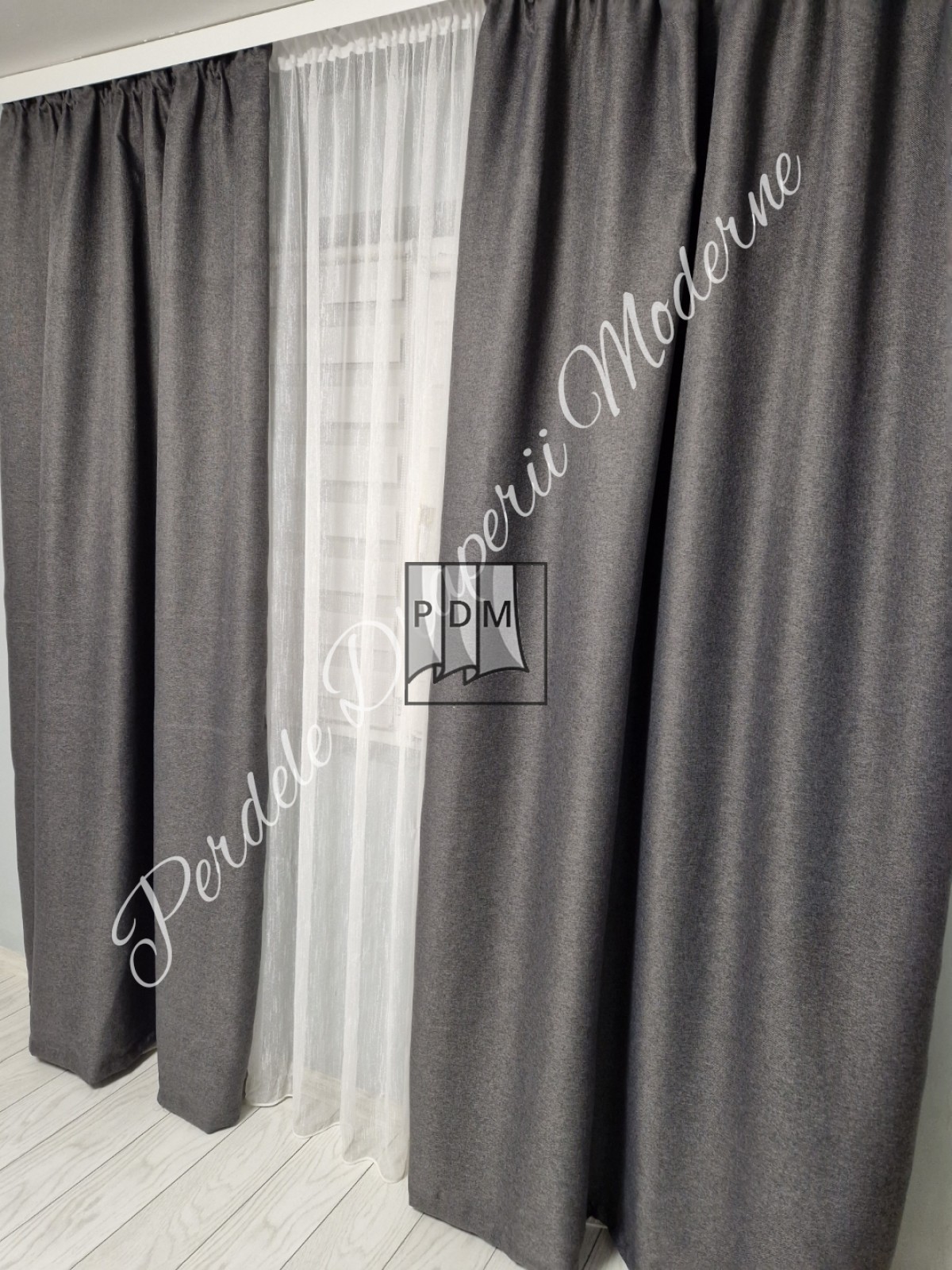 Draperie in blackout, gri imagine 2