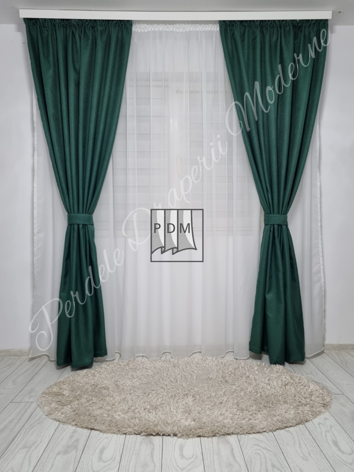 Draperie in blackout,verde smarald imagine 2