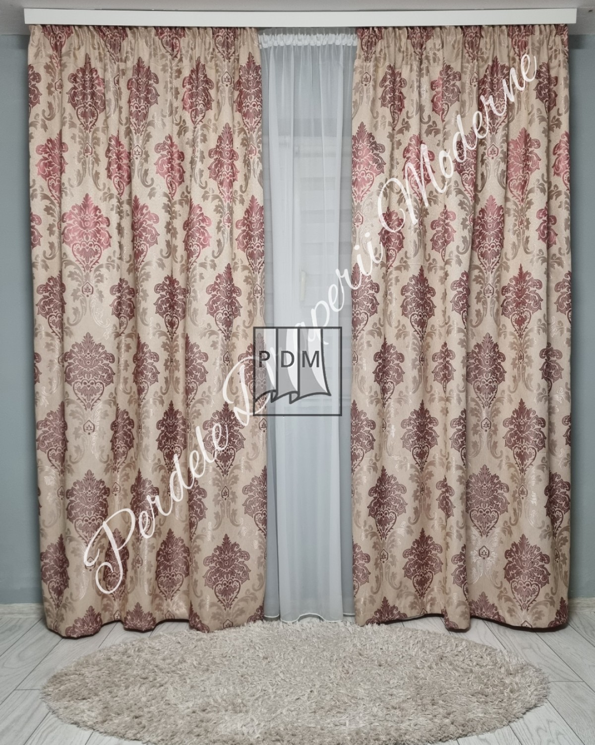 poze Draperie in,crem/roz