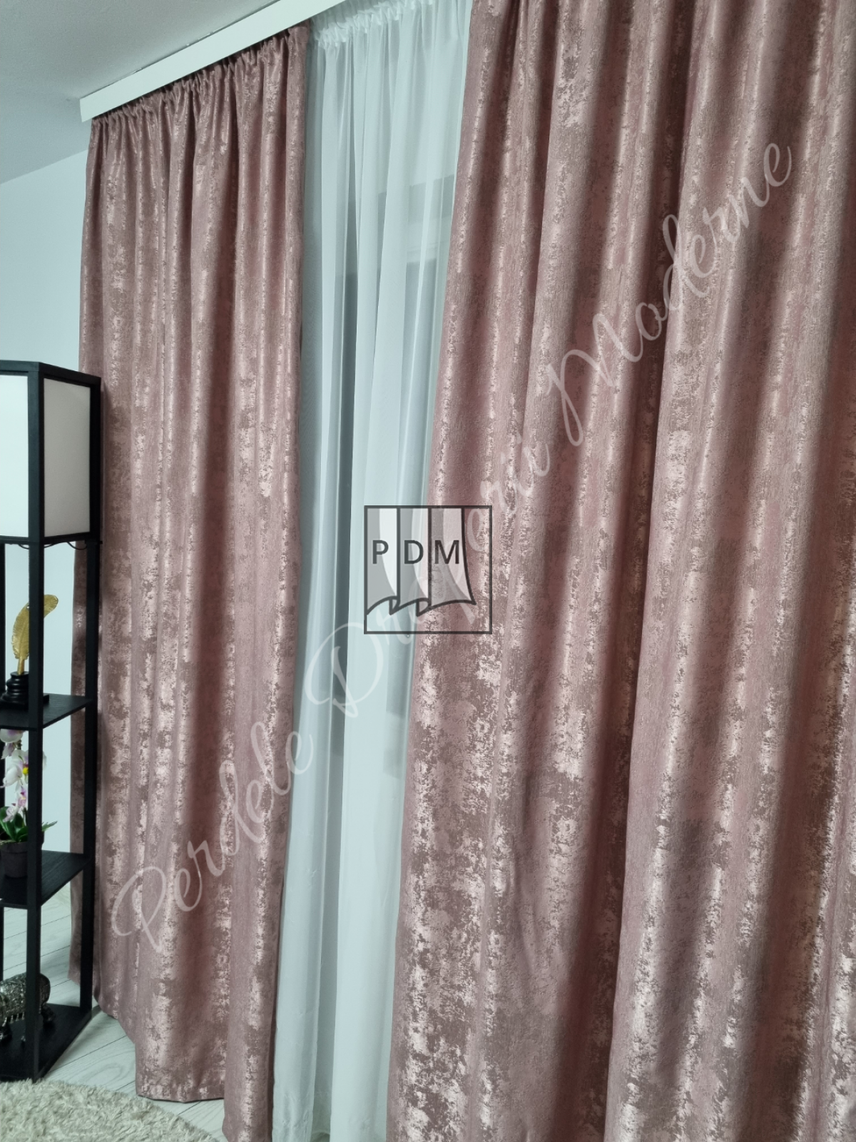 Draperie nisip,roz imagine 3     