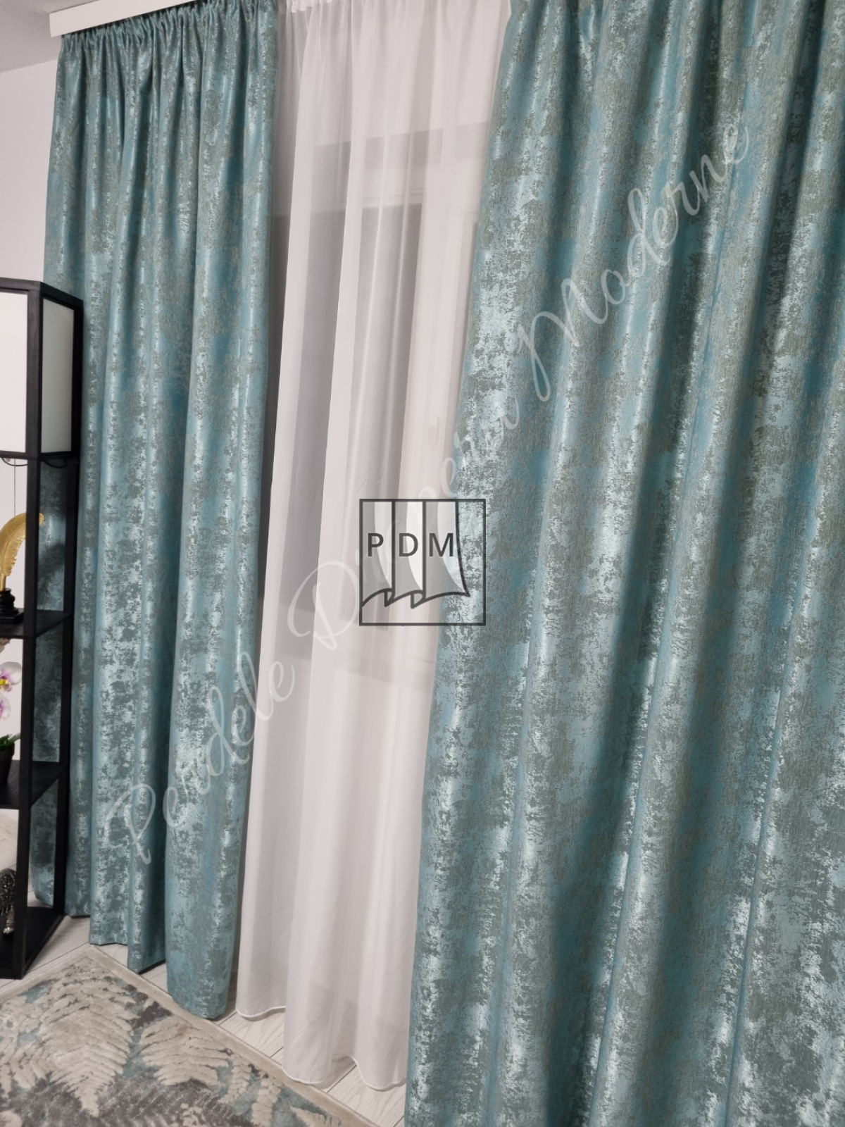 Draperie nisip,turqoaz imagine 3     
