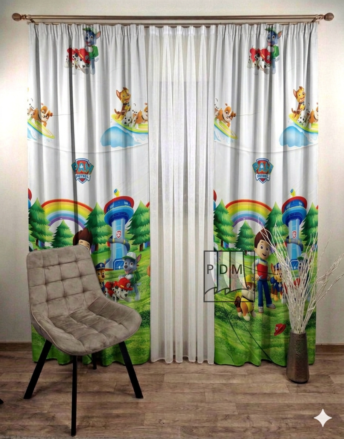 poze Draperie pentru camera copiilor, cu Paws Patrol