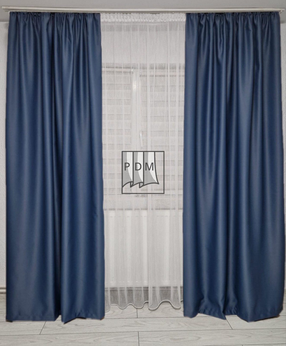 poze Draperie saten blackout, bleumarin