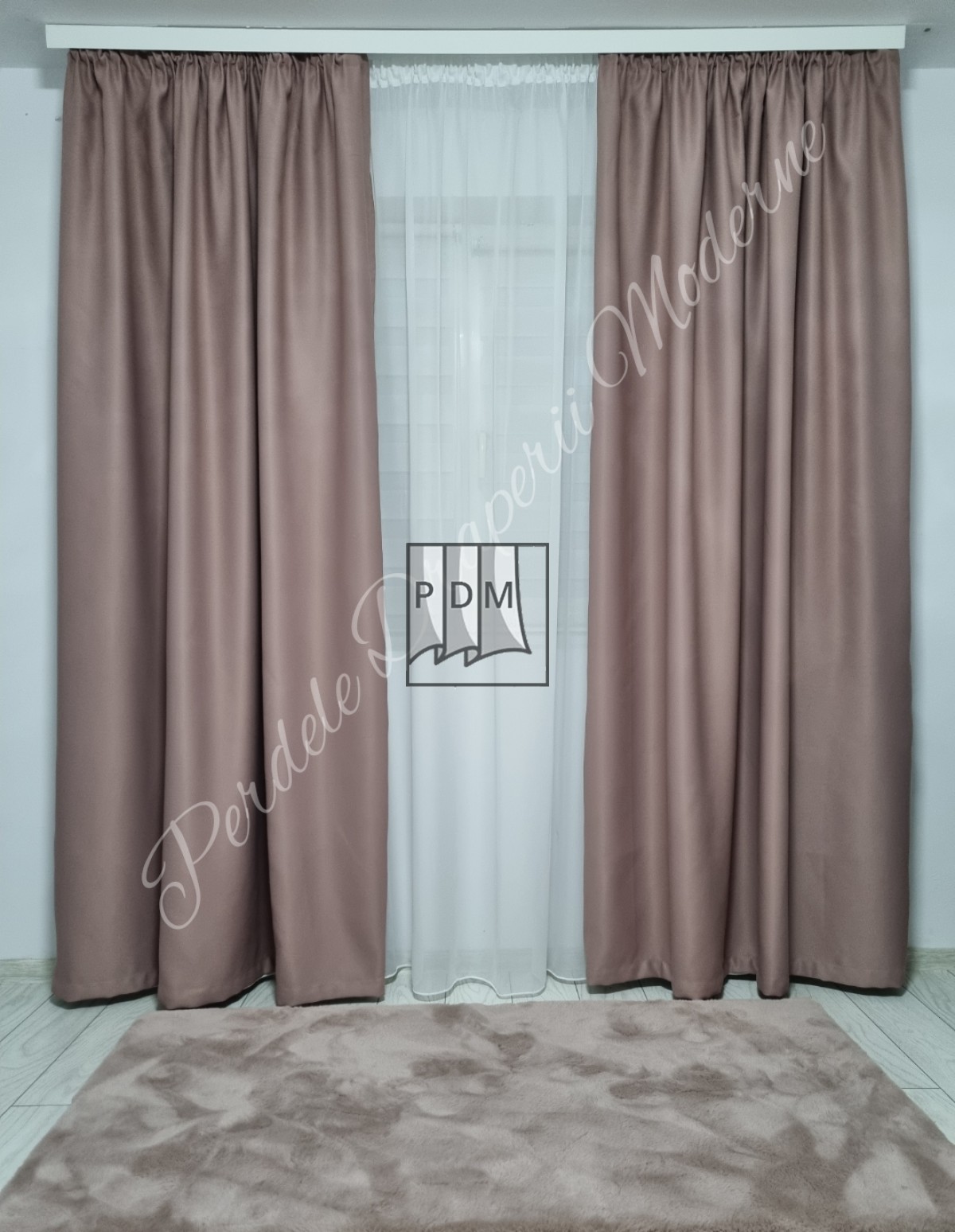 poze Draperie saten blackout, roz pudră